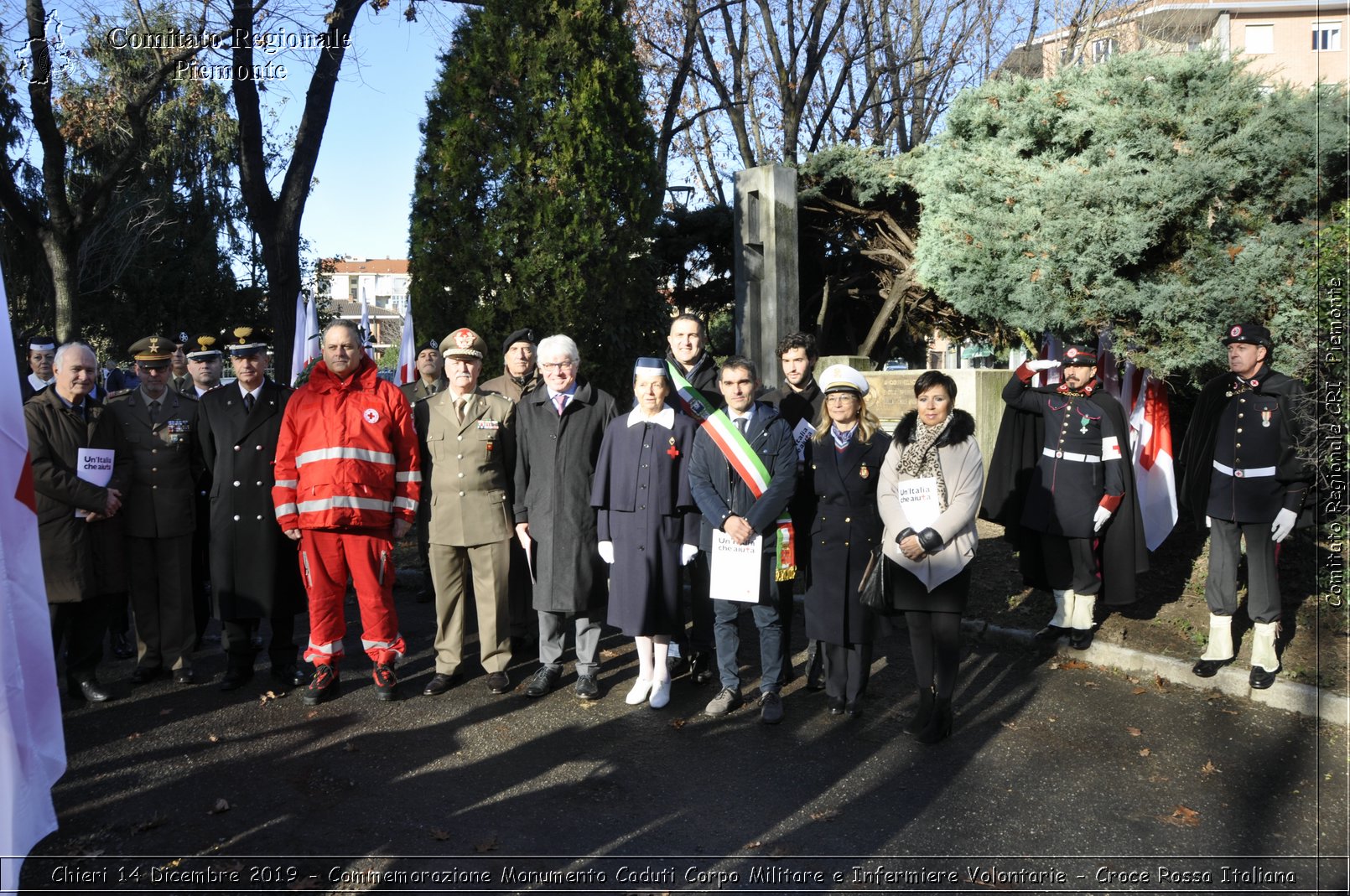 Chieri 14 Dicembre 2019 - Commemorazione Monumento Caduti Corpo Militare e Infermiere Volontarie - Croce Rossa Italiana