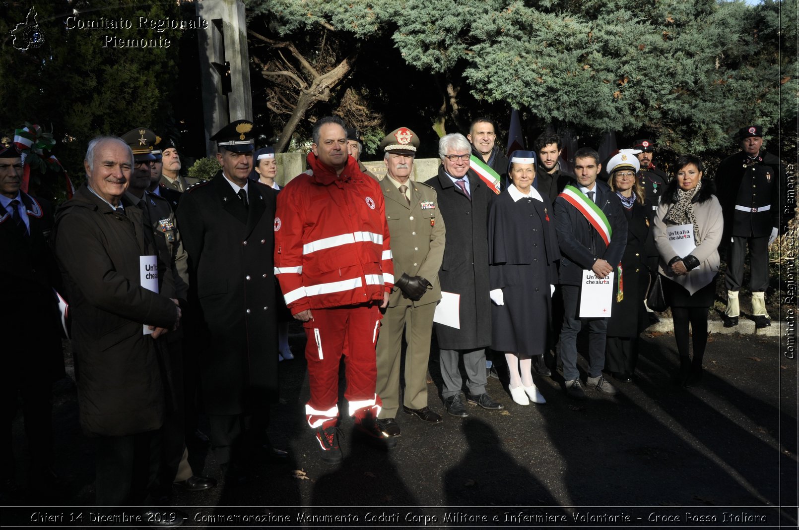 Chieri 14 Dicembre 2019 - Commemorazione Monumento Caduti Corpo Militare e Infermiere Volontarie - Croce Rossa Italiana