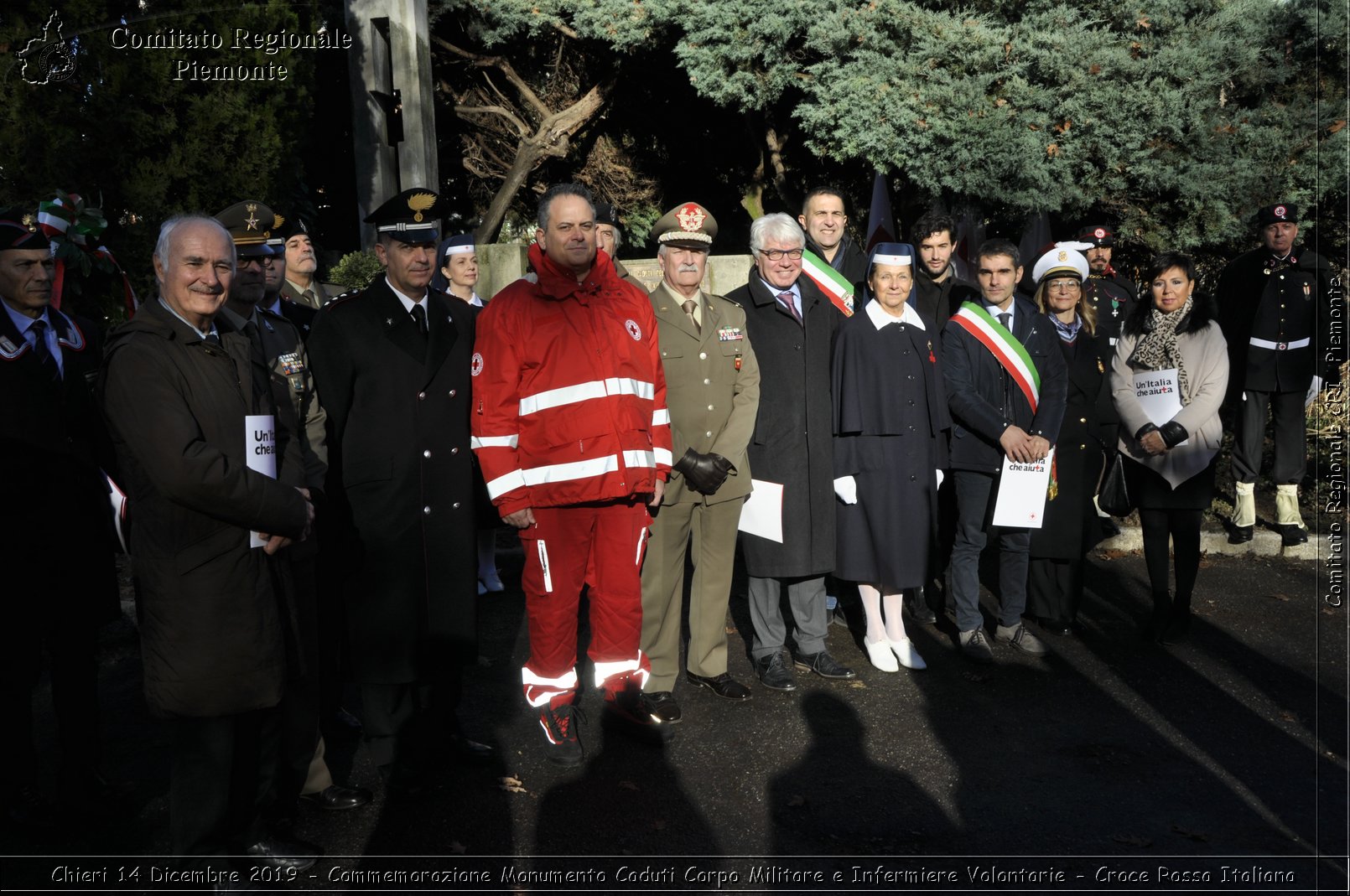 Chieri 14 Dicembre 2019 - Commemorazione Monumento Caduti Corpo Militare e Infermiere Volontarie - Croce Rossa Italiana