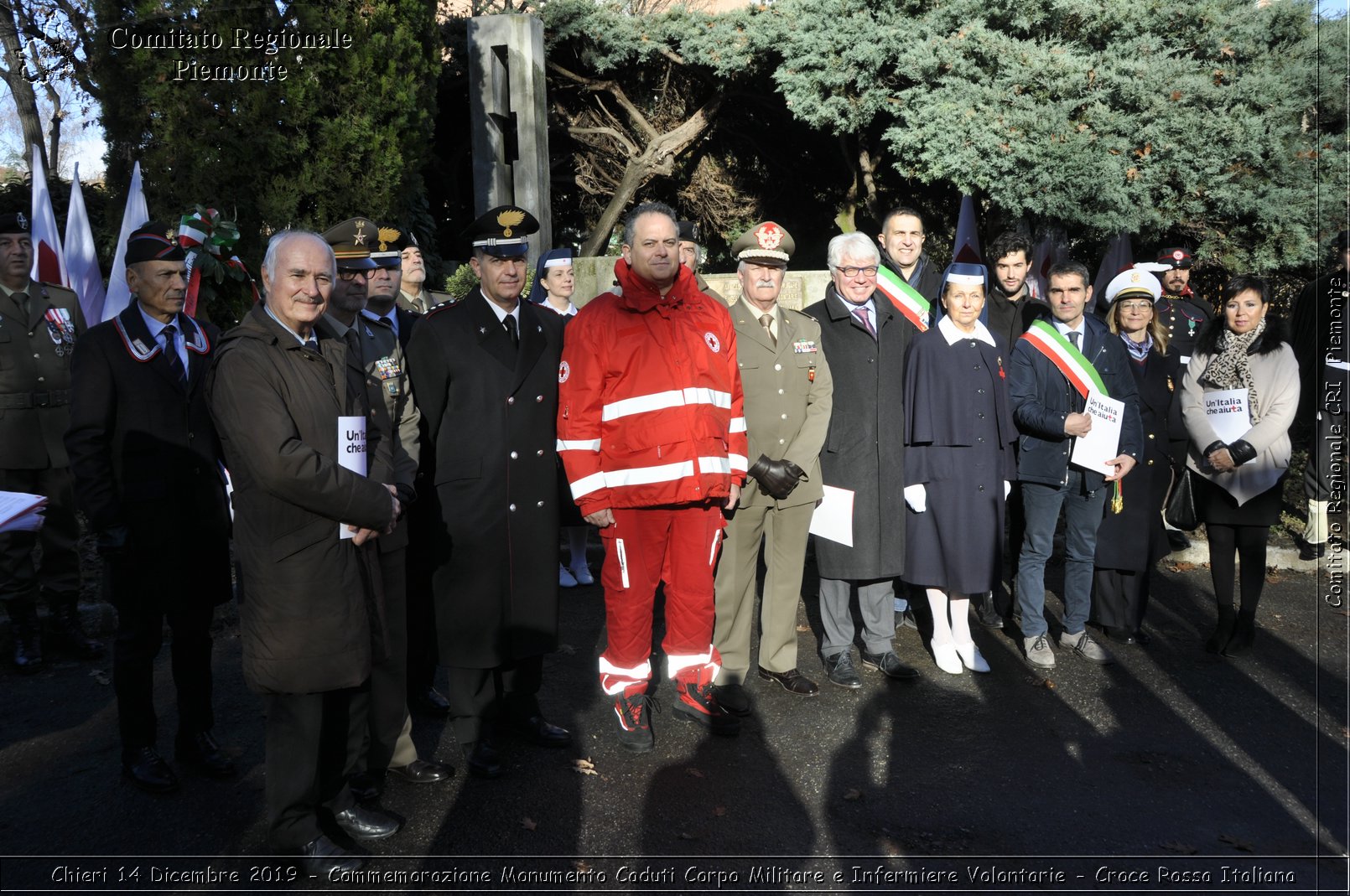 Chieri 14 Dicembre 2019 - Commemorazione Monumento Caduti Corpo Militare e Infermiere Volontarie - Croce Rossa Italiana