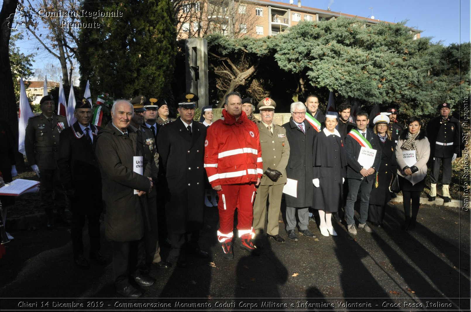 Chieri 14 Dicembre 2019 - Commemorazione Monumento Caduti Corpo Militare e Infermiere Volontarie - Croce Rossa Italiana