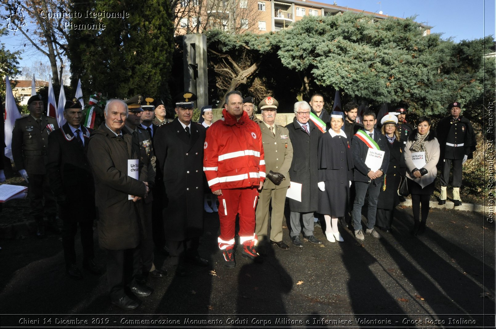 Chieri 14 Dicembre 2019 - Commemorazione Monumento Caduti Corpo Militare e Infermiere Volontarie - Croce Rossa Italiana