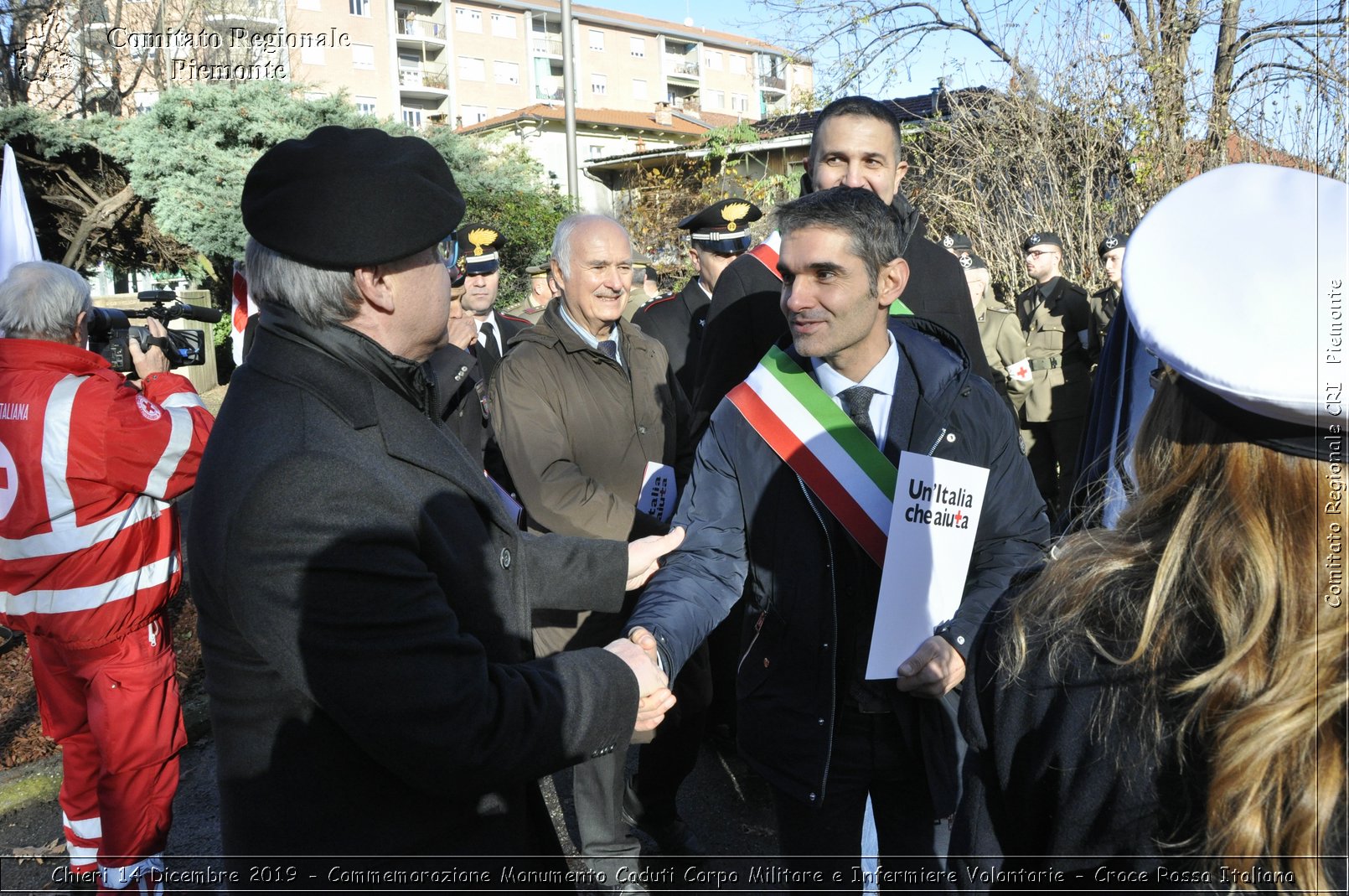 Chieri 14 Dicembre 2019 - Commemorazione Monumento Caduti Corpo Militare e Infermiere Volontarie - Croce Rossa Italiana