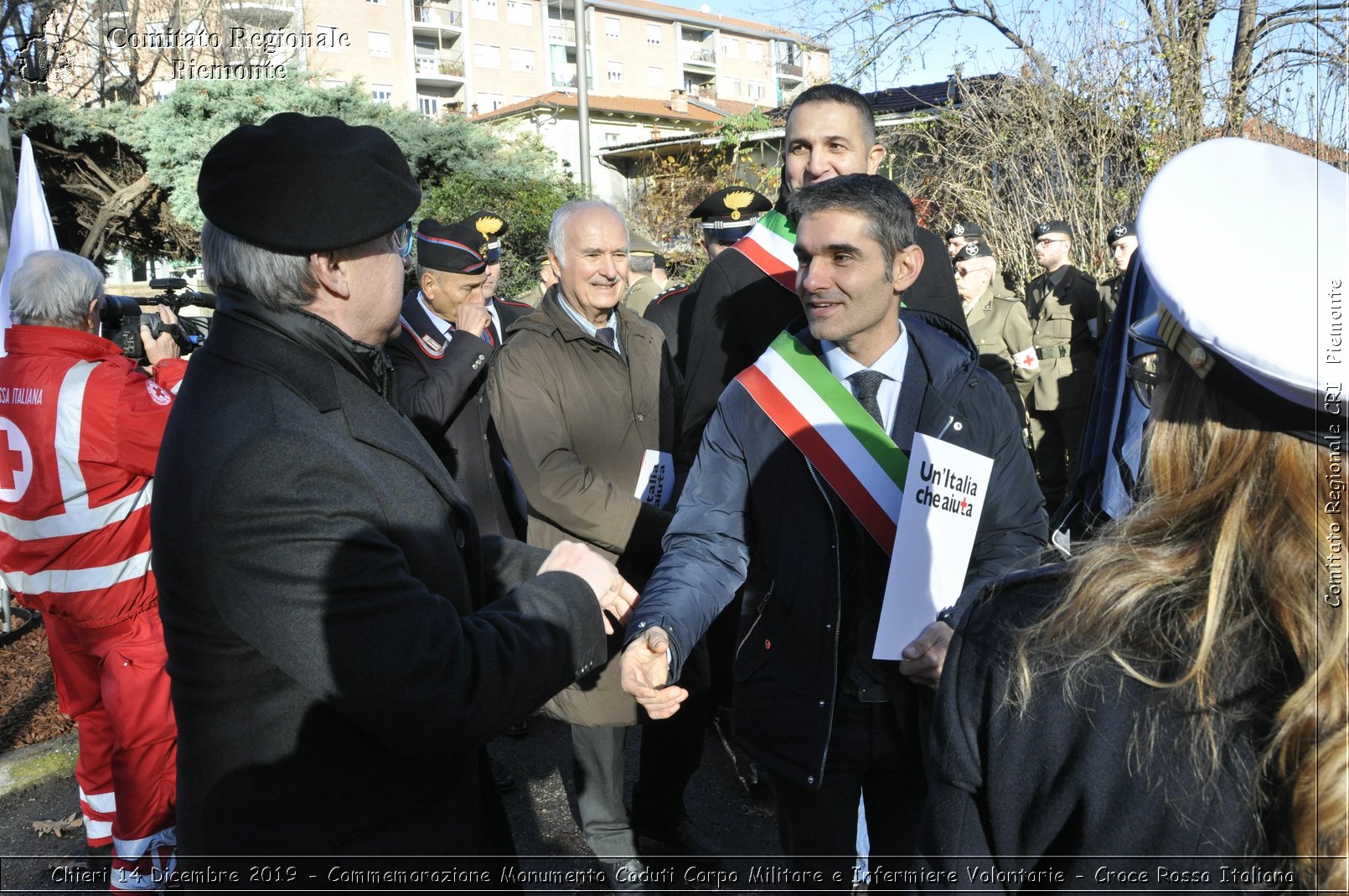 Chieri 14 Dicembre 2019 - Commemorazione Monumento Caduti Corpo Militare e Infermiere Volontarie - Croce Rossa Italiana