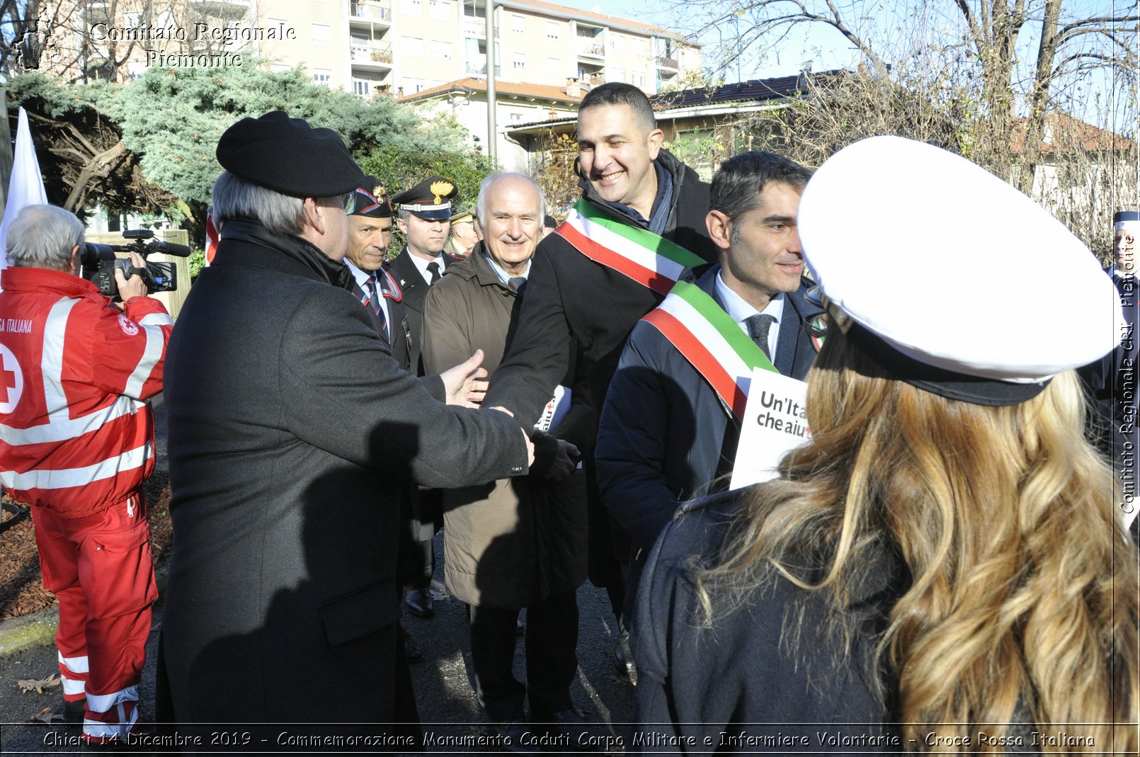 Chieri 14 Dicembre 2019 - Commemorazione Monumento Caduti Corpo Militare e Infermiere Volontarie - Croce Rossa Italiana