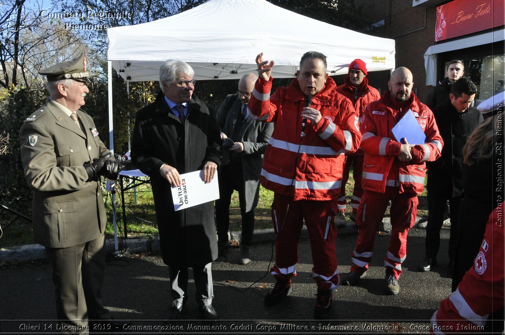 Chieri 14 Dicembre 2019 - Commemorazione Monumento Caduti Corpo Militare e Infermiere Volontarie - Croce Rossa Italiana