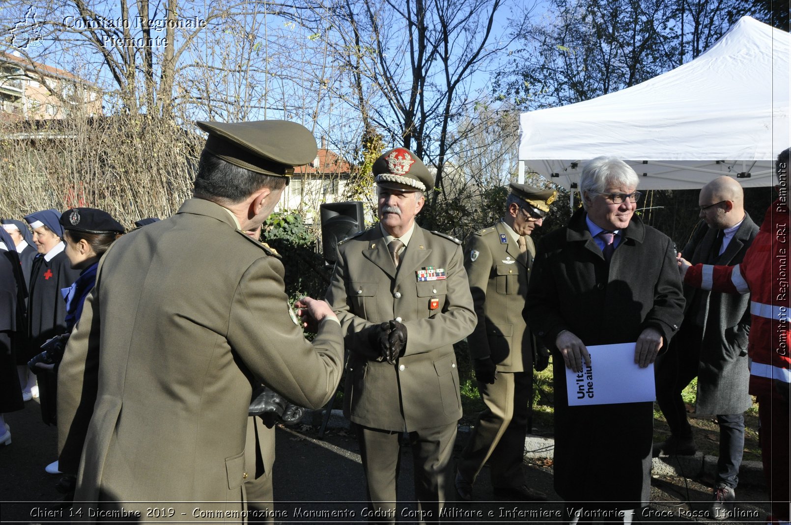 Chieri 14 Dicembre 2019 - Commemorazione Monumento Caduti Corpo Militare e Infermiere Volontarie - Croce Rossa Italiana