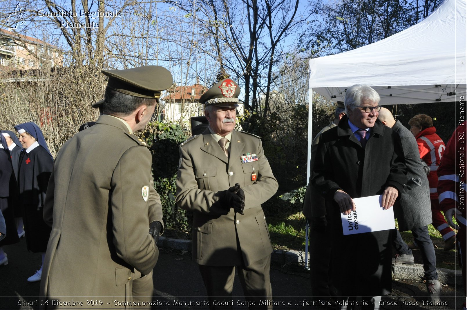 Chieri 14 Dicembre 2019 - Commemorazione Monumento Caduti Corpo Militare e Infermiere Volontarie - Croce Rossa Italiana