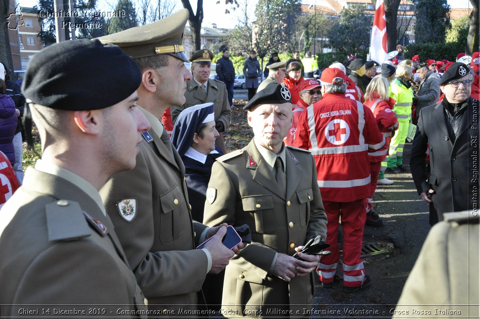 Chieri 14 Dicembre 2019 - Commemorazione Monumento Caduti Corpo Militare e Infermiere Volontarie - Croce Rossa Italiana