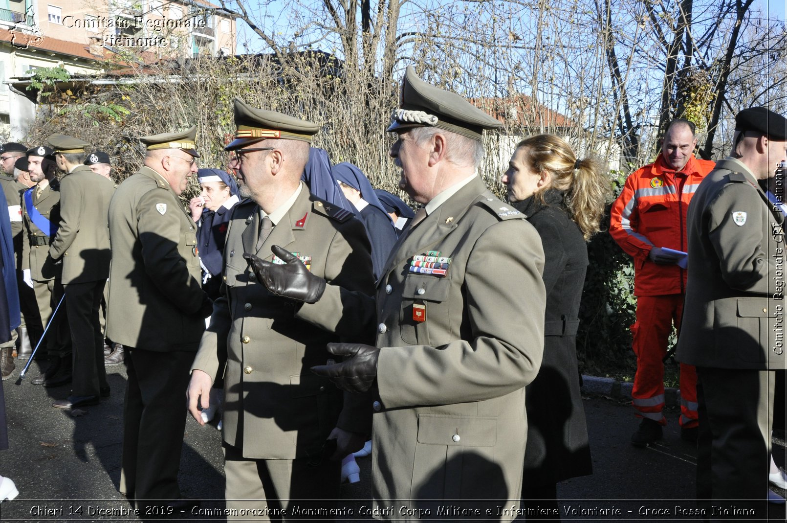 Chieri 14 Dicembre 2019 - Commemorazione Monumento Caduti Corpo Militare e Infermiere Volontarie - Croce Rossa Italiana