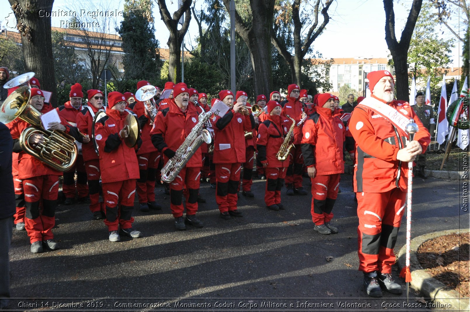 Chieri 14 Dicembre 2019 - Commemorazione Monumento Caduti Corpo Militare e Infermiere Volontarie - Croce Rossa Italiana