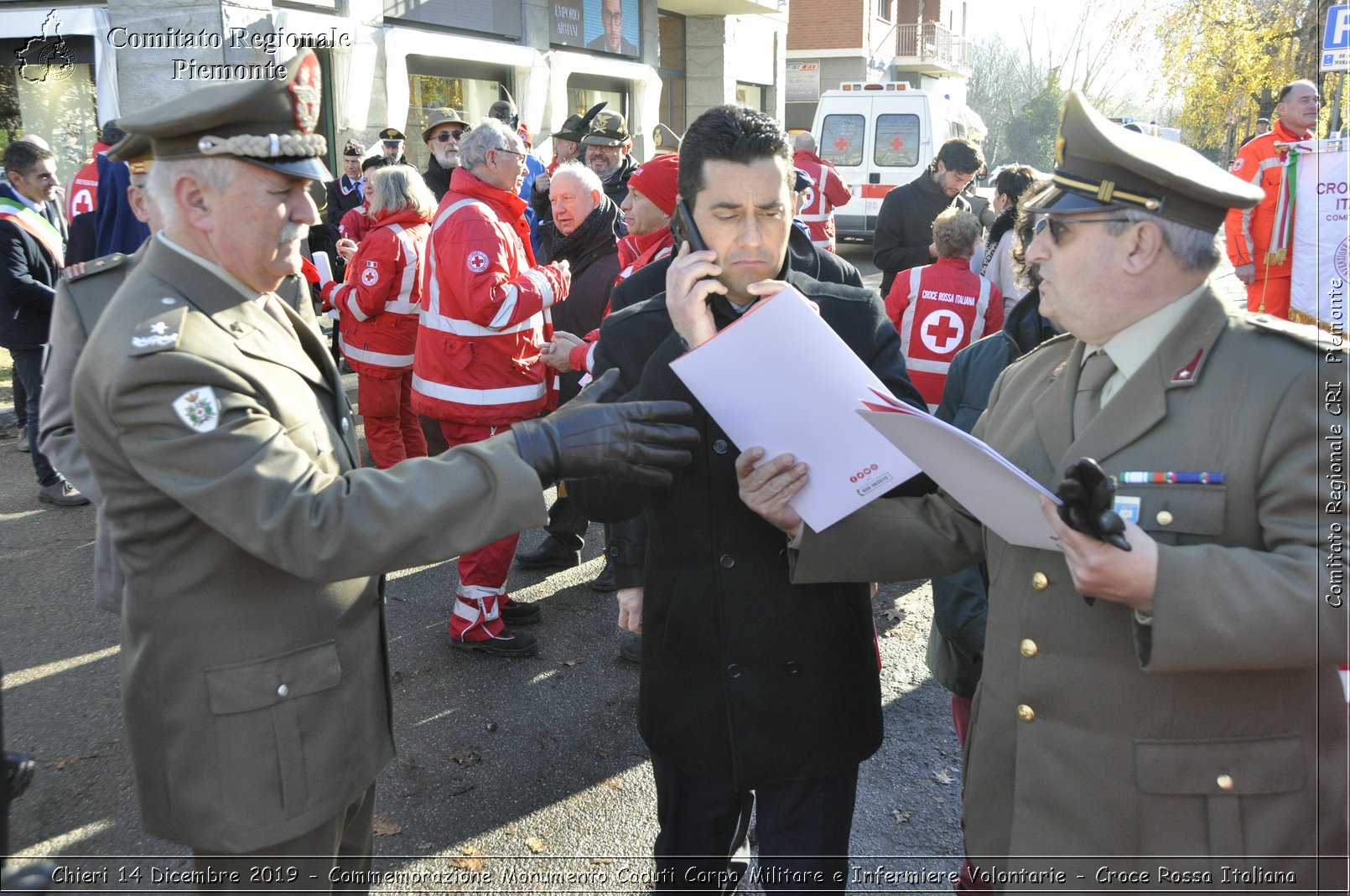 Chieri 14 Dicembre 2019 - Commemorazione Monumento Caduti Corpo Militare e Infermiere Volontarie - Croce Rossa Italiana