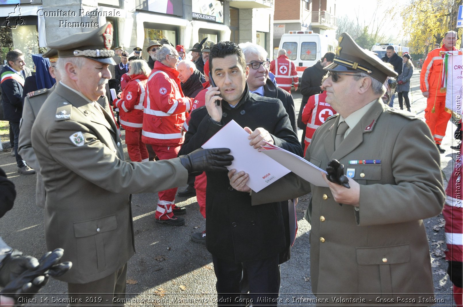 Chieri 14 Dicembre 2019 - Commemorazione Monumento Caduti Corpo Militare e Infermiere Volontarie - Croce Rossa Italiana