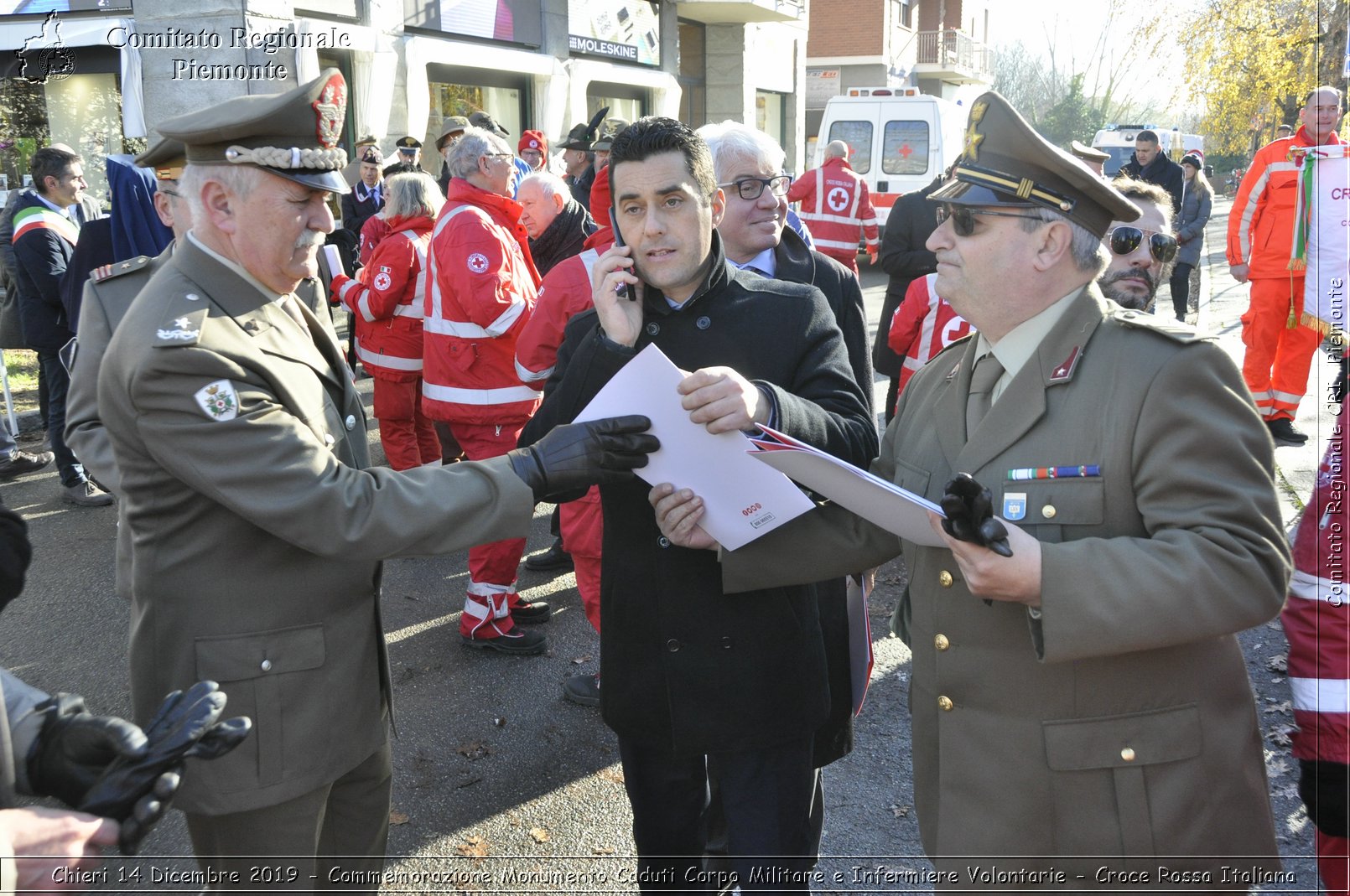 Chieri 14 Dicembre 2019 - Commemorazione Monumento Caduti Corpo Militare e Infermiere Volontarie - Croce Rossa Italiana