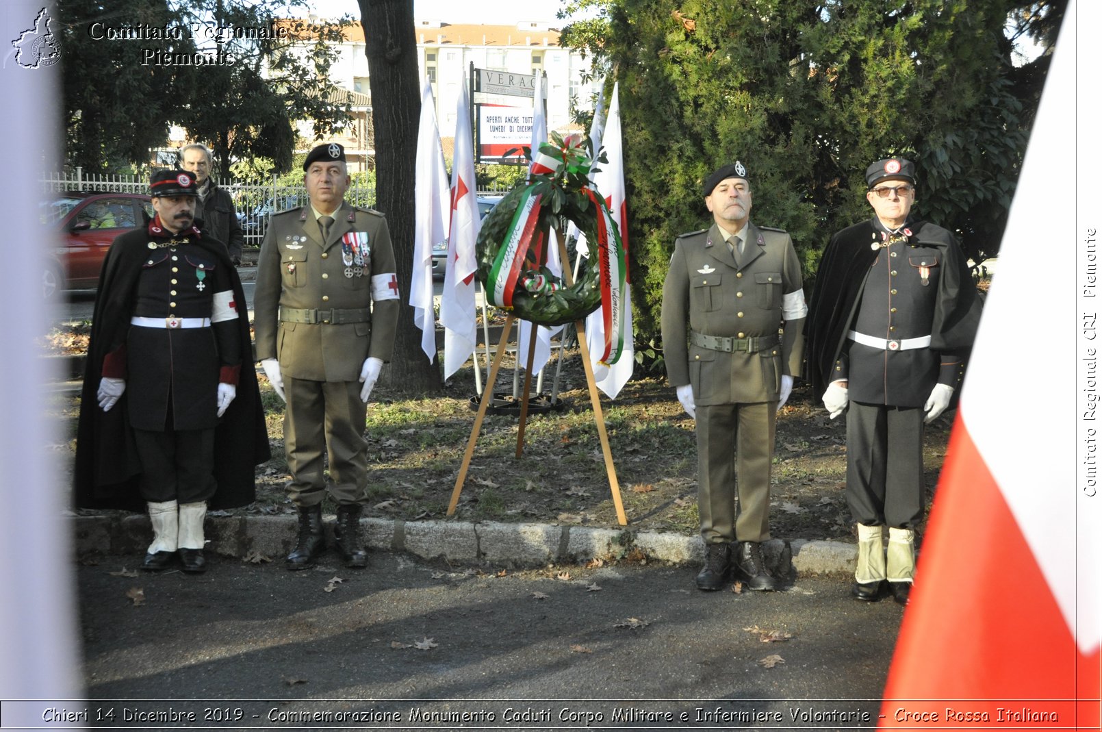 Chieri 14 Dicembre 2019 - Commemorazione Monumento Caduti Corpo Militare e Infermiere Volontarie - Croce Rossa Italiana