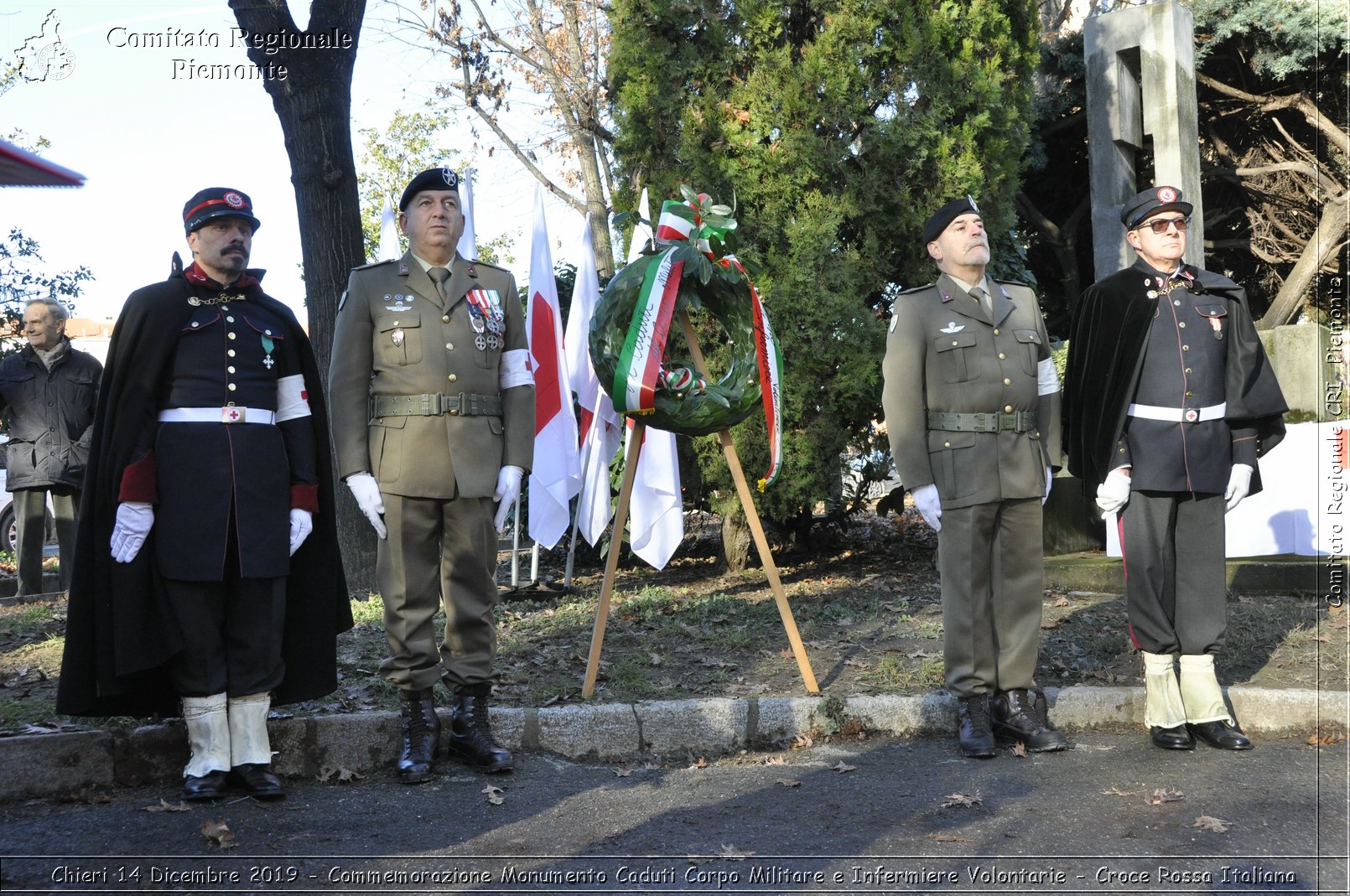 Chieri 14 Dicembre 2019 - Commemorazione Monumento Caduti Corpo Militare e Infermiere Volontarie - Croce Rossa Italiana