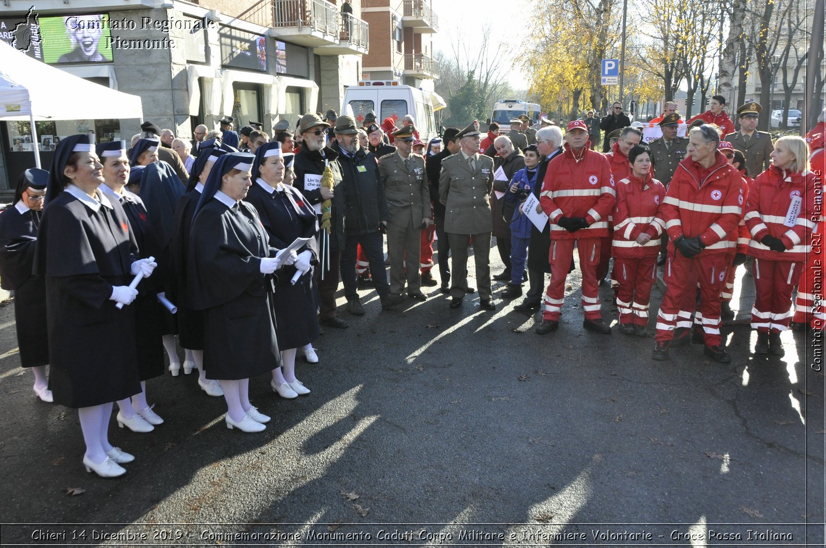 Chieri 14 Dicembre 2019 - Commemorazione Monumento Caduti Corpo Militare e Infermiere Volontarie - Croce Rossa Italiana