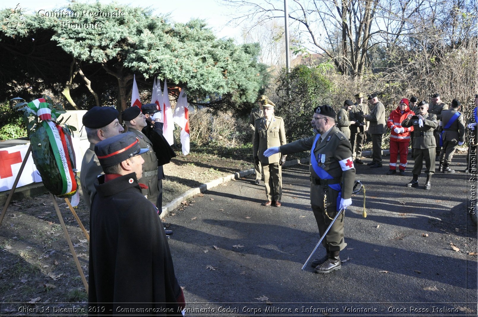 Chieri 14 Dicembre 2019 - Commemorazione Monumento Caduti Corpo Militare e Infermiere Volontarie - Croce Rossa Italiana