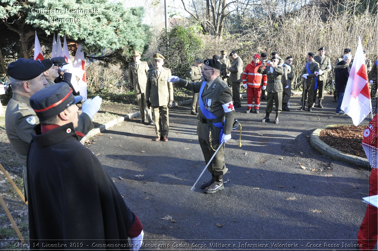 Chieri 14 Dicembre 2019 - Commemorazione Monumento Caduti Corpo Militare e Infermiere Volontarie - Croce Rossa Italiana