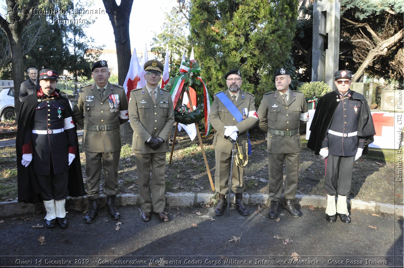 Chieri 14 Dicembre 2019 - Commemorazione Monumento Caduti Corpo Militare e Infermiere Volontarie - Croce Rossa Italiana