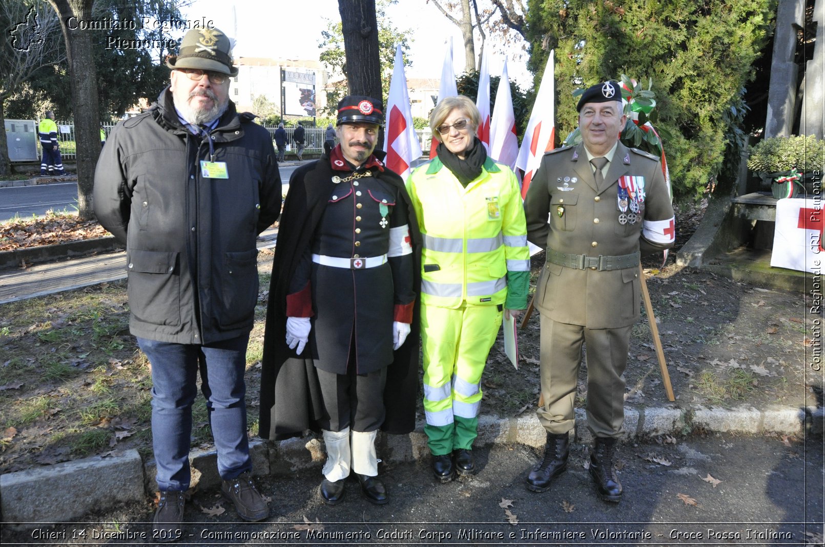 Chieri 14 Dicembre 2019 - Commemorazione Monumento Caduti Corpo Militare e Infermiere Volontarie - Croce Rossa Italiana