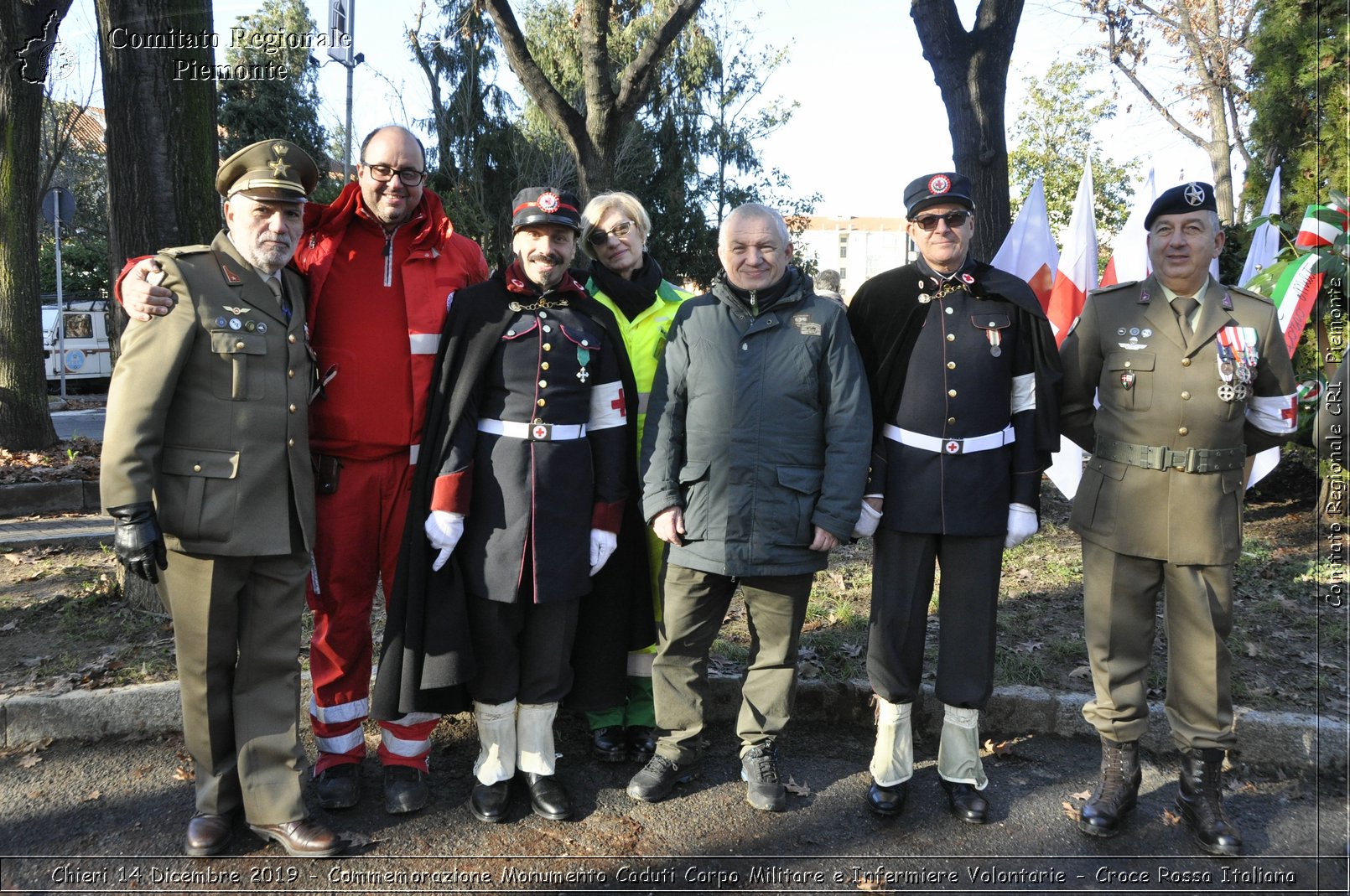 Chieri 14 Dicembre 2019 - Commemorazione Monumento Caduti Corpo Militare e Infermiere Volontarie - Croce Rossa Italiana