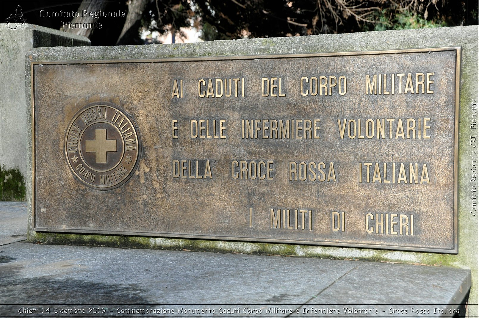 Chieri 14 Dicembre 2019 - Commemorazione Monumento Caduti Corpo Militare e Infermiere Volontarie - Croce Rossa Italiana