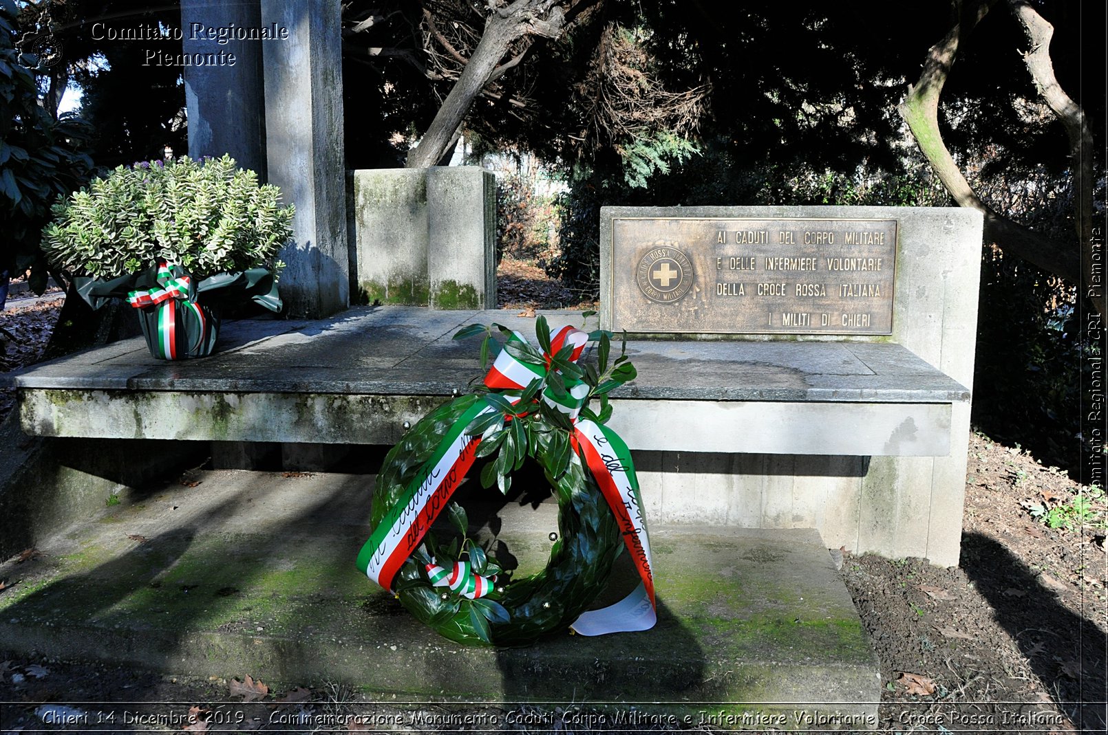 Chieri 14 Dicembre 2019 - Commemorazione Monumento Caduti Corpo Militare e Infermiere Volontarie - Croce Rossa Italiana