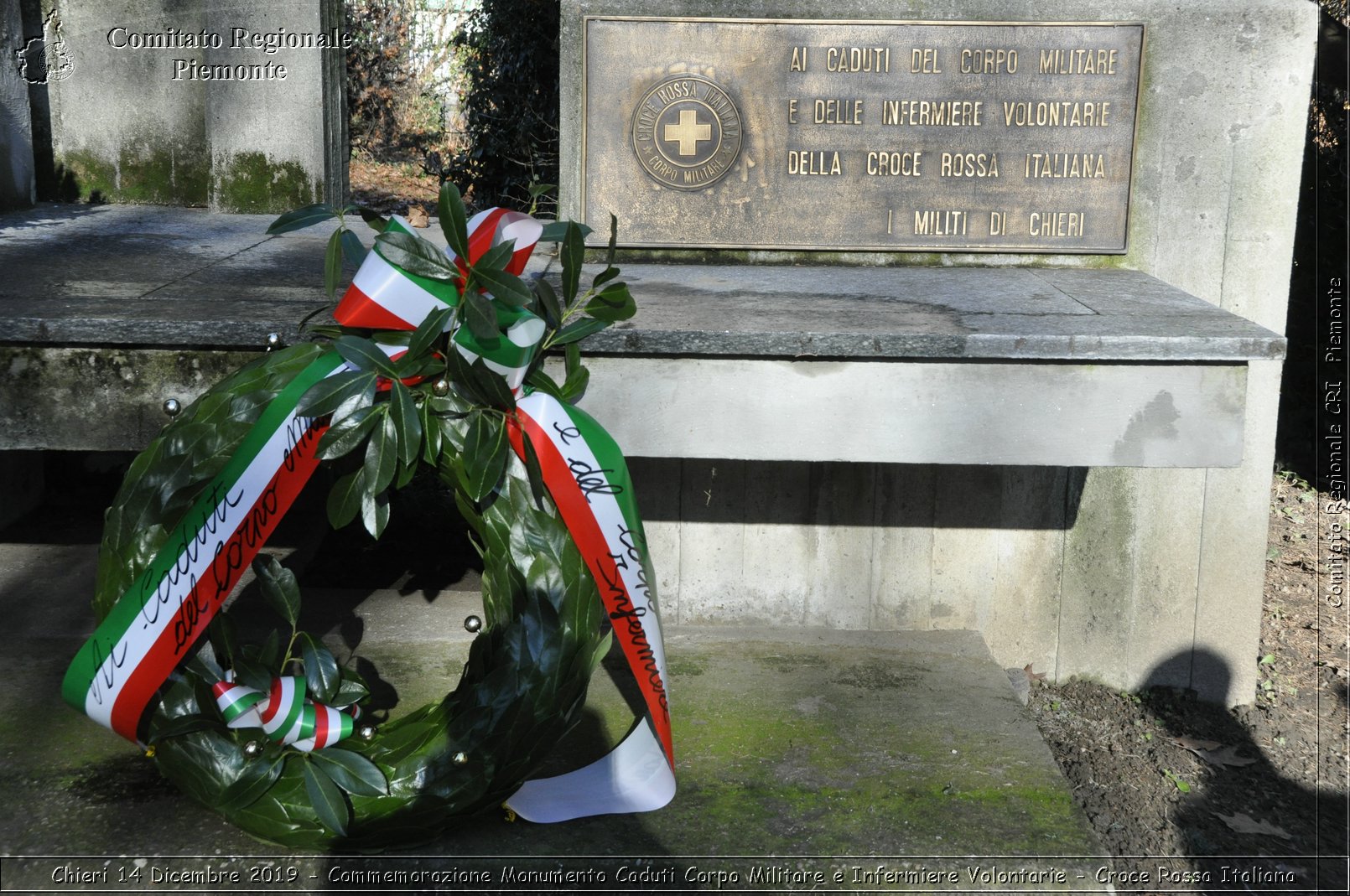 Chieri 14 Dicembre 2019 - Commemorazione Monumento Caduti Corpo Militare e Infermiere Volontarie - Croce Rossa Italiana