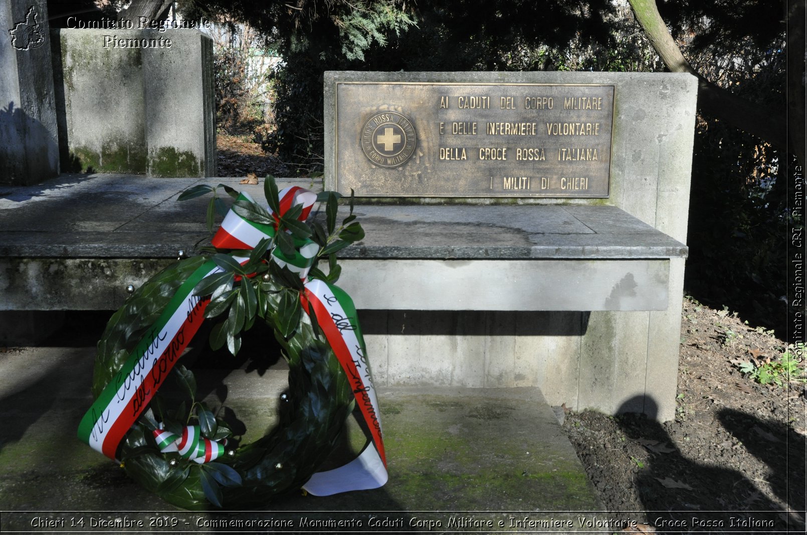 Chieri 14 Dicembre 2019 - Commemorazione Monumento Caduti Corpo Militare e Infermiere Volontarie - Croce Rossa Italiana