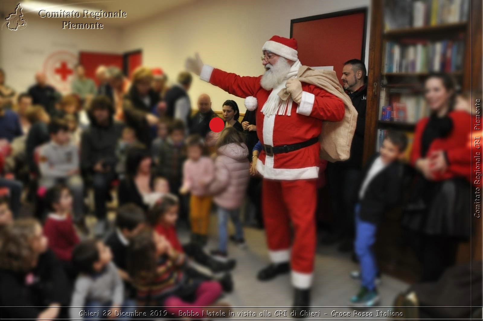 Chieri 22 Dicembre 2019 - Babbo Natale in visita alla CRI di Chieri - Croce Rossa Italiana