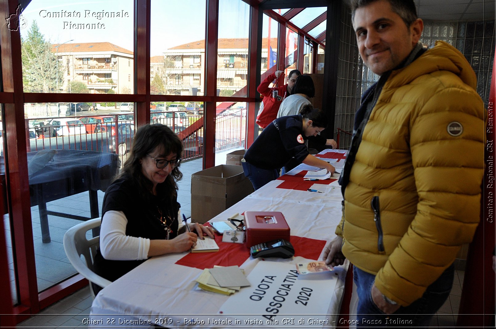 Chieri 22 Dicembre 2019 - Babbo Natale in visita alla CRI di Chieri - Croce Rossa Italiana