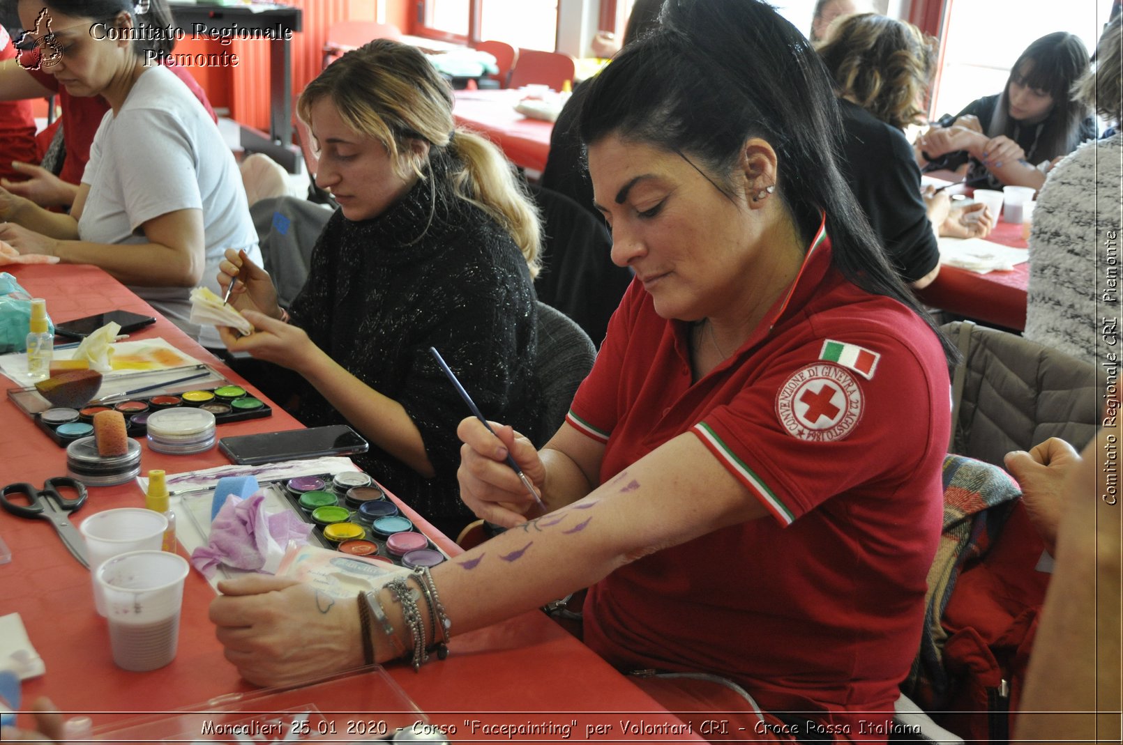 Moncalieri 25 01 2020 - Corso "Facepainting" per Volontari CRI - Croce Rossa Italiana