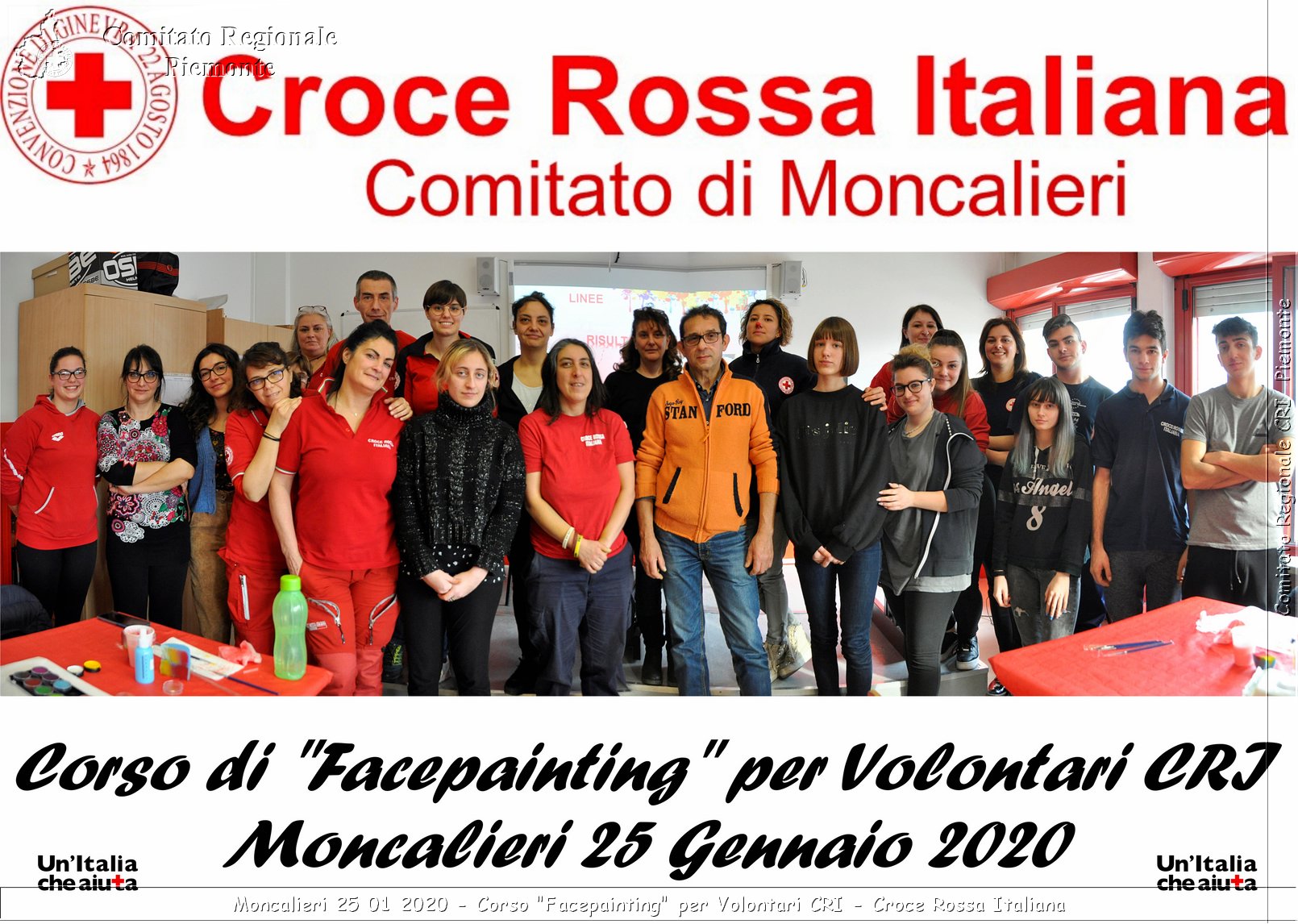 Moncalieri 25 01 2020 - Corso "Facepainting" per Volontari CRI - Croce Rossa Italiana