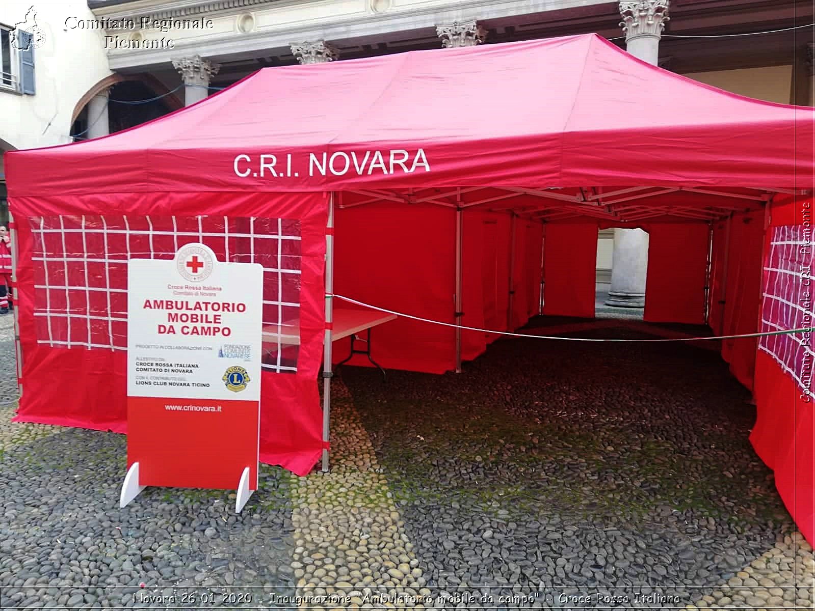 Novara 26 01 2020 - Inaugurazione "Ambulatorio mobile d campo" - Croce Rossa Italiana