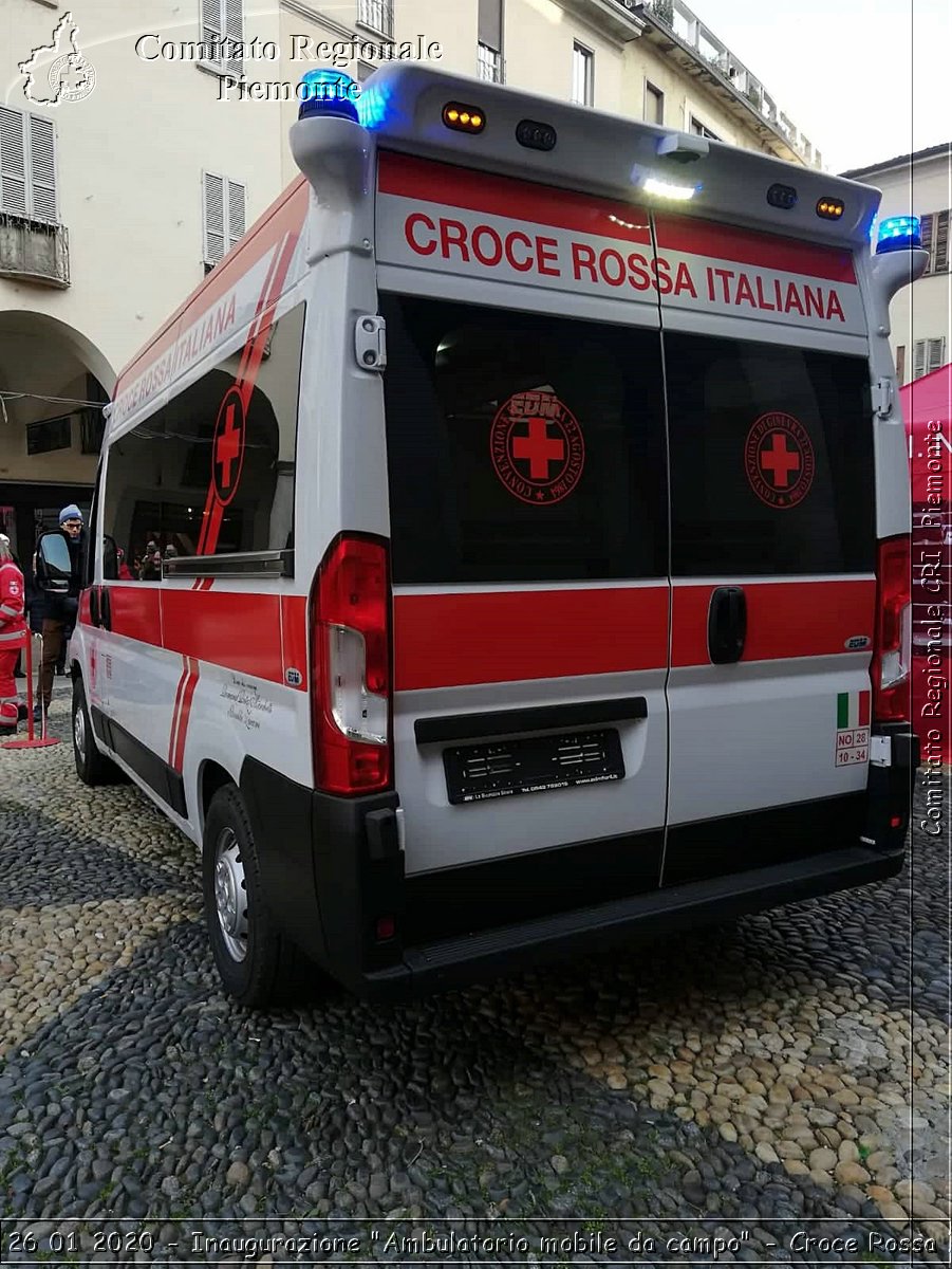 Novara 26 01 2020 - Inaugurazione "Ambulatorio mobile d campo" - Croce Rossa Italiana