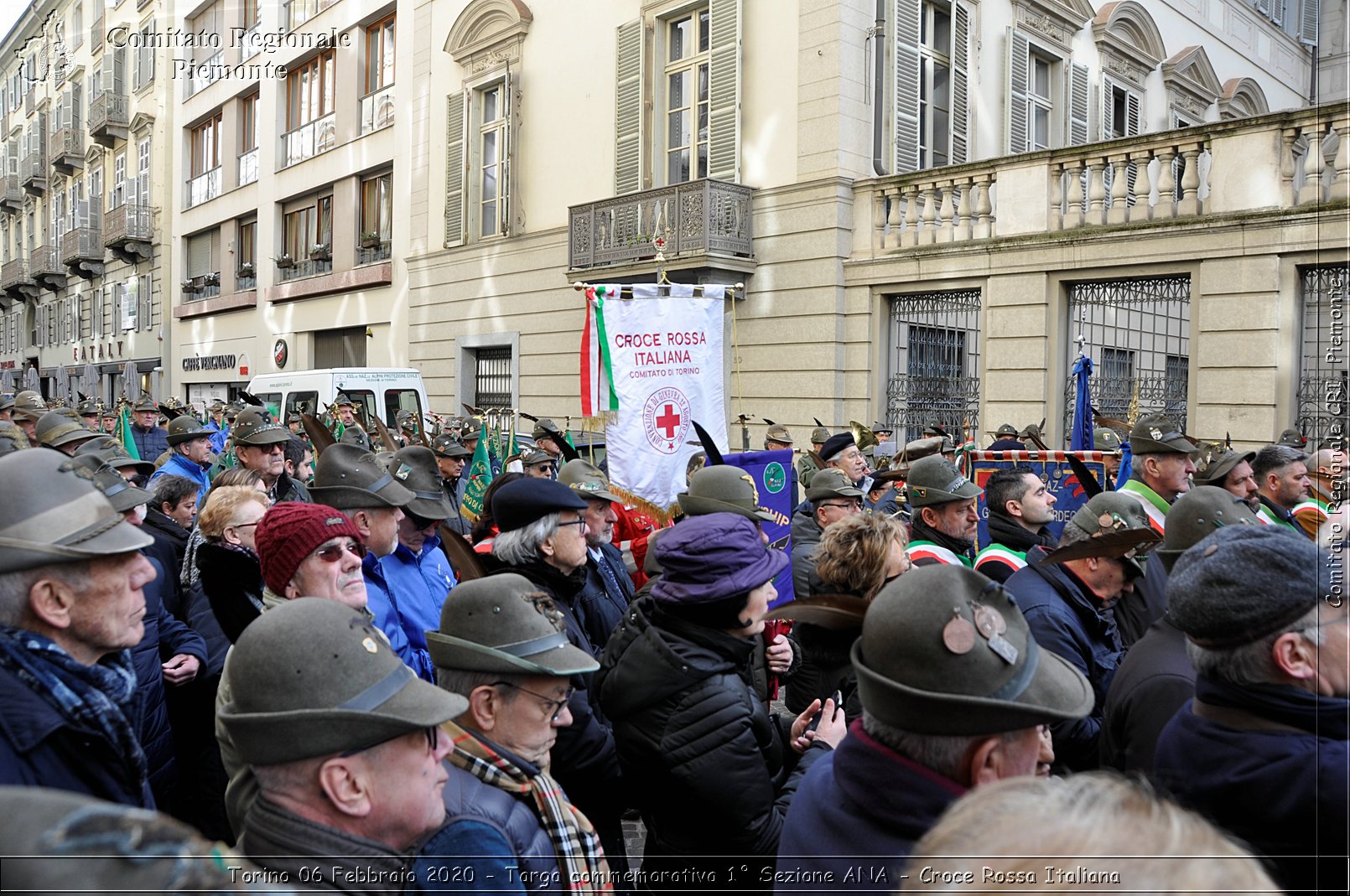 Torino 6 Febbraio 2020 - Targa commemorativa 1 Sezione ANA - Croce Rossa Italiana