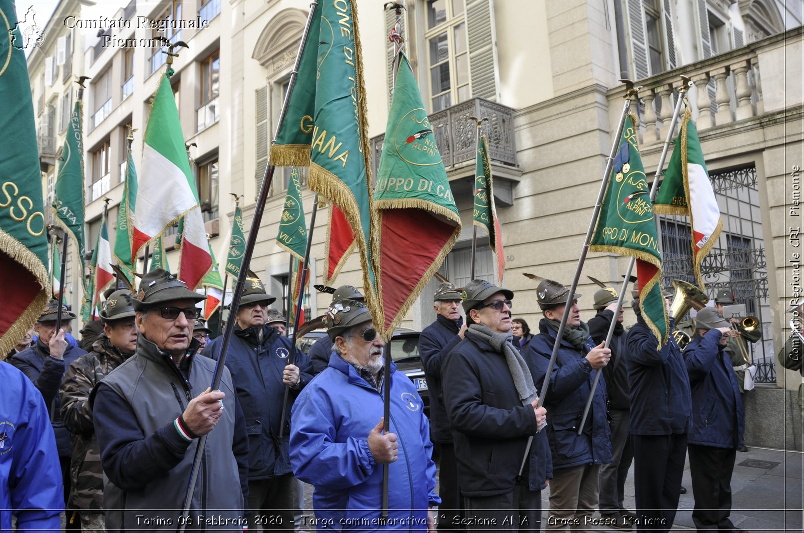 Torino 6 Febbraio 2020 - Targa commemorativa 1 Sezione ANA - Croce Rossa Italiana