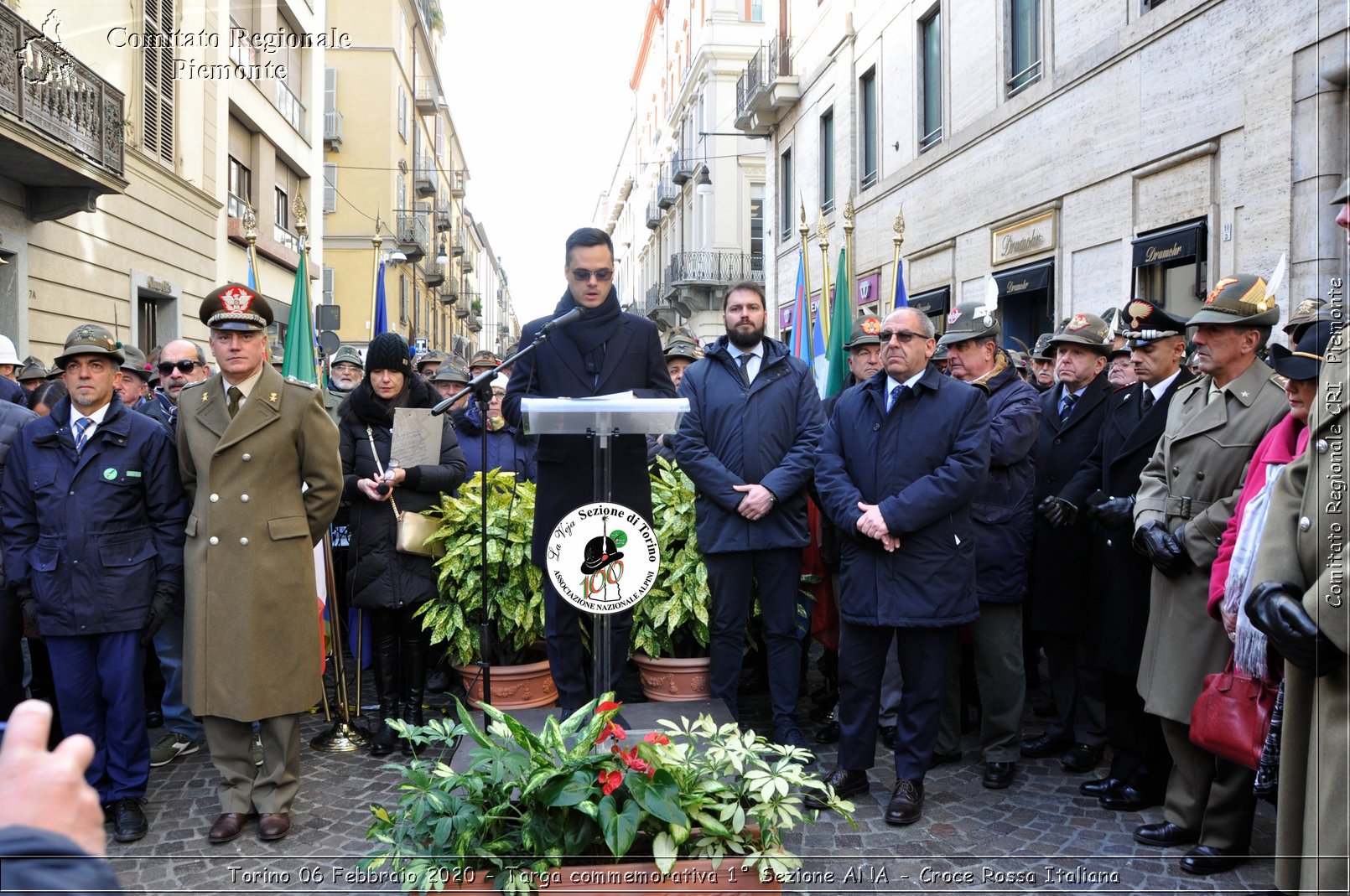 Torino 6 Febbraio 2020 - Targa commemorativa 1 Sezione ANA - Croce Rossa Italiana