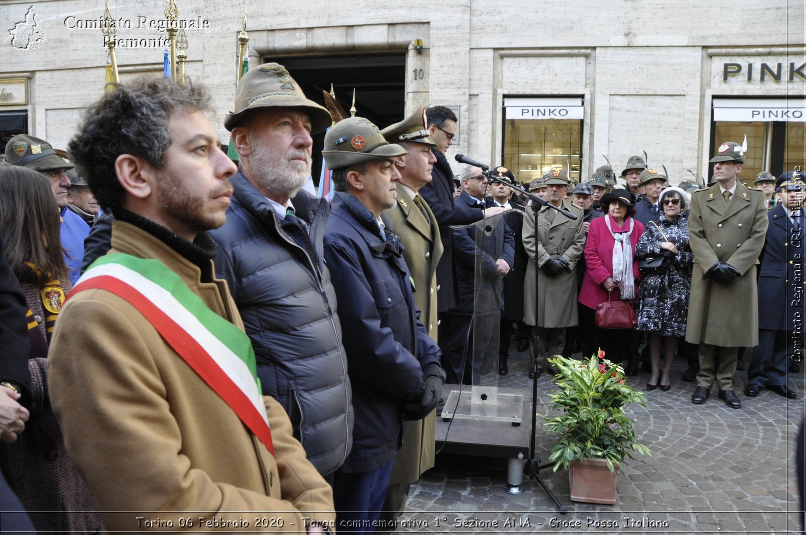 Torino 6 Febbraio 2020 - Targa commemorativa 1 Sezione ANA - Croce Rossa Italiana
