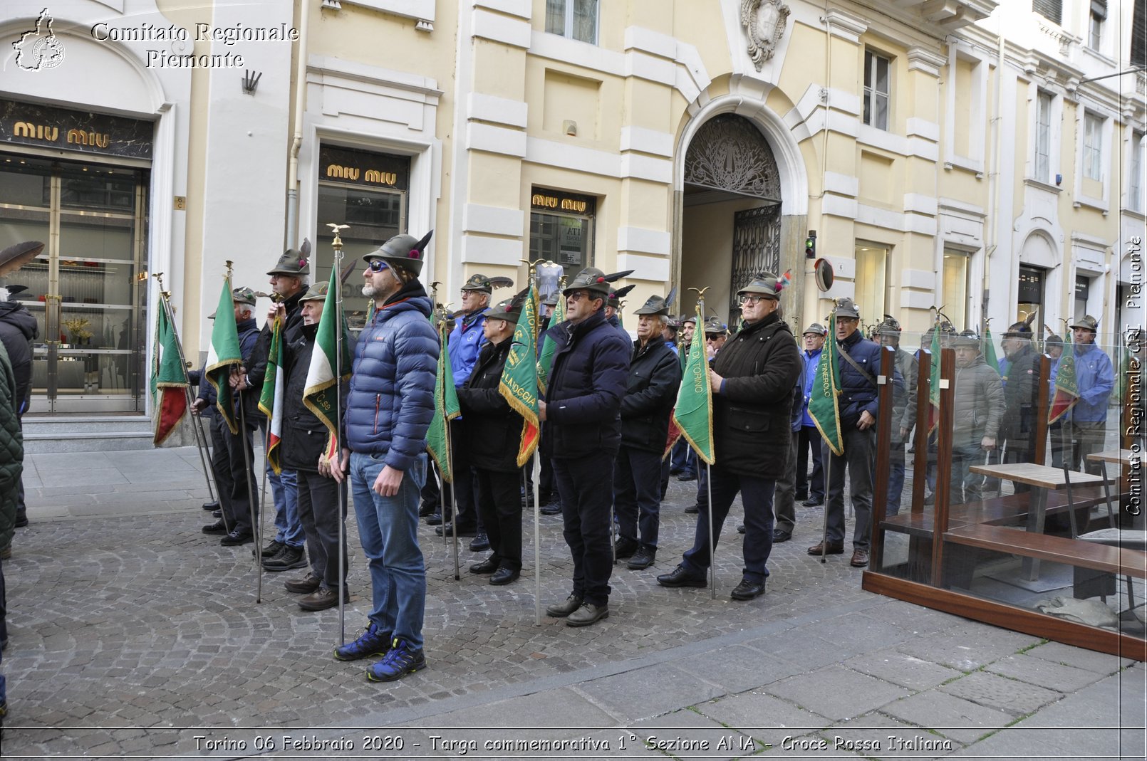 Torino 6 Febbraio 2020 - Targa commemorativa 1 Sezione ANA - Croce Rossa Italiana