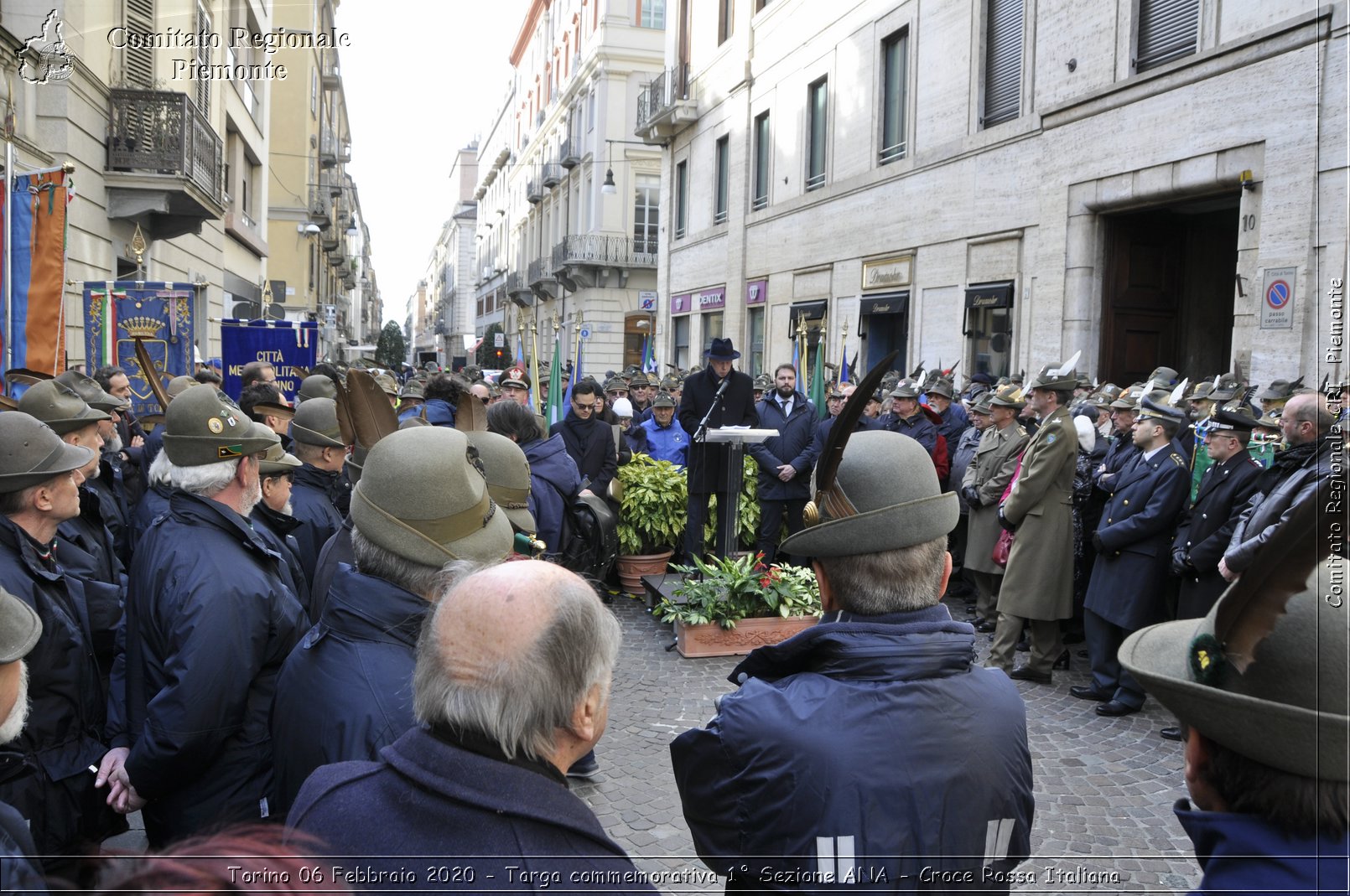 Torino 6 Febbraio 2020 - Targa commemorativa 1 Sezione ANA - Croce Rossa Italiana