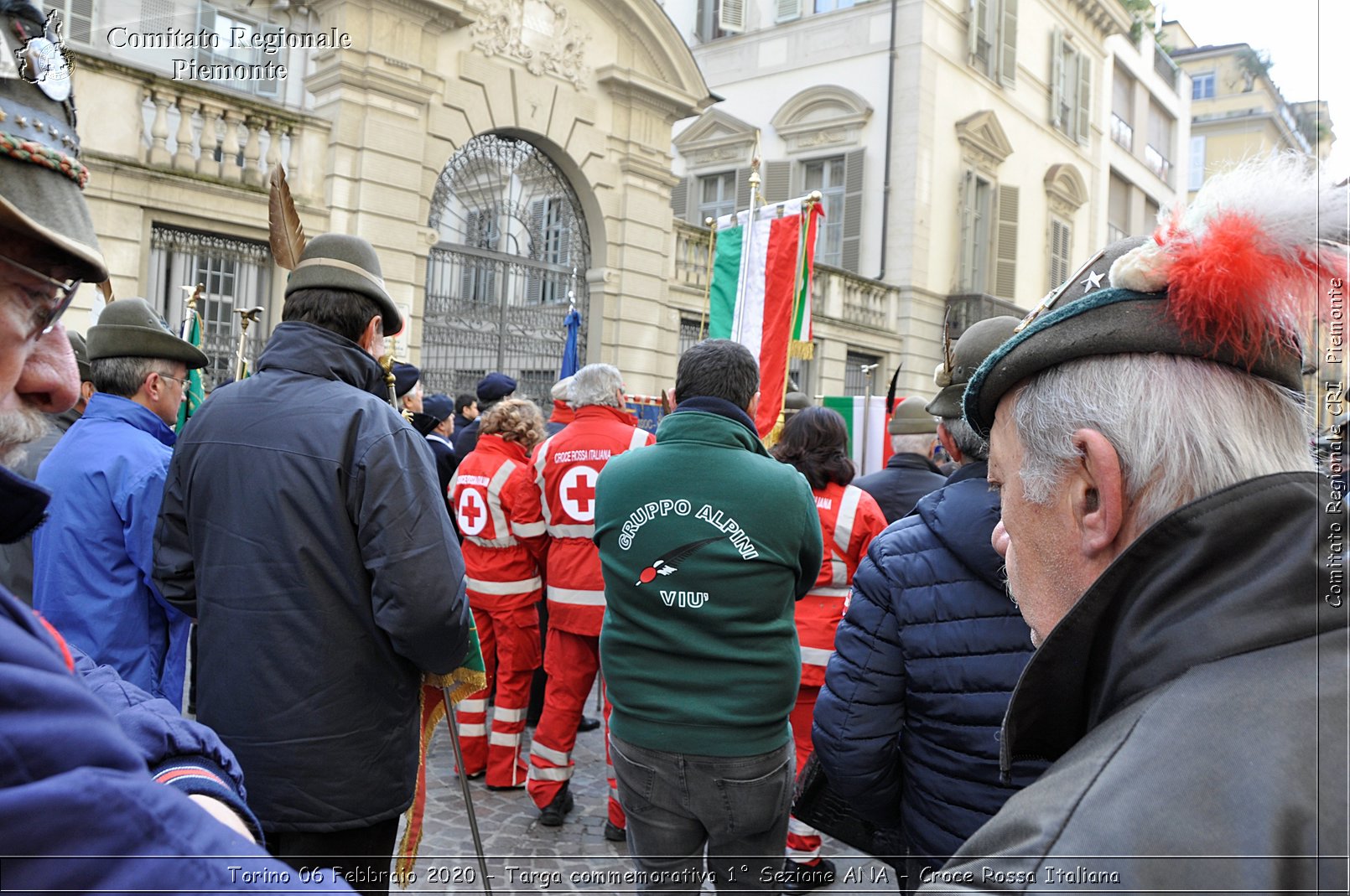 Torino 6 Febbraio 2020 - Targa commemorativa 1 Sezione ANA - Croce Rossa Italiana