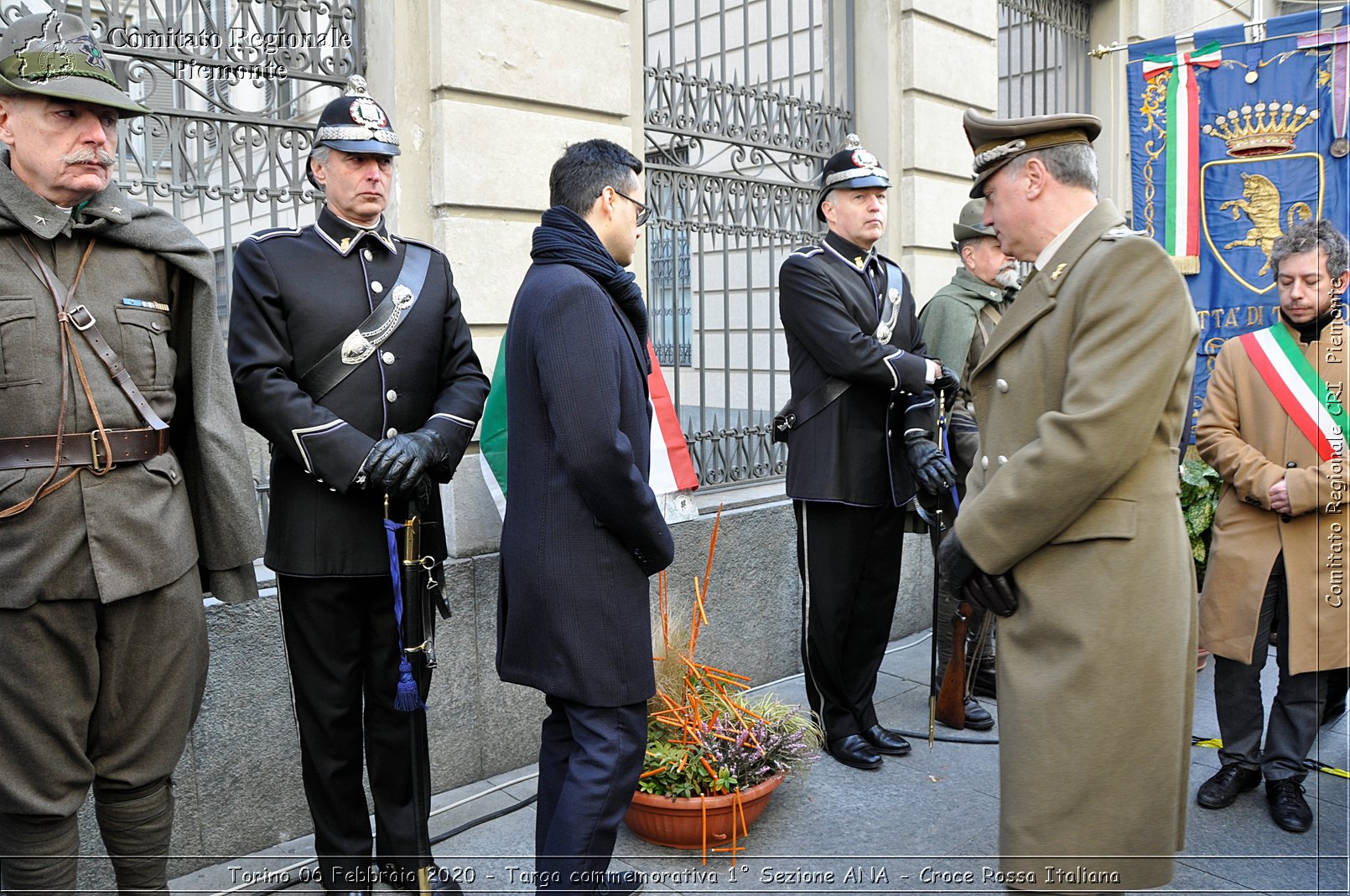 Torino 6 Febbraio 2020 - Targa commemorativa 1 Sezione ANA - Croce Rossa Italiana