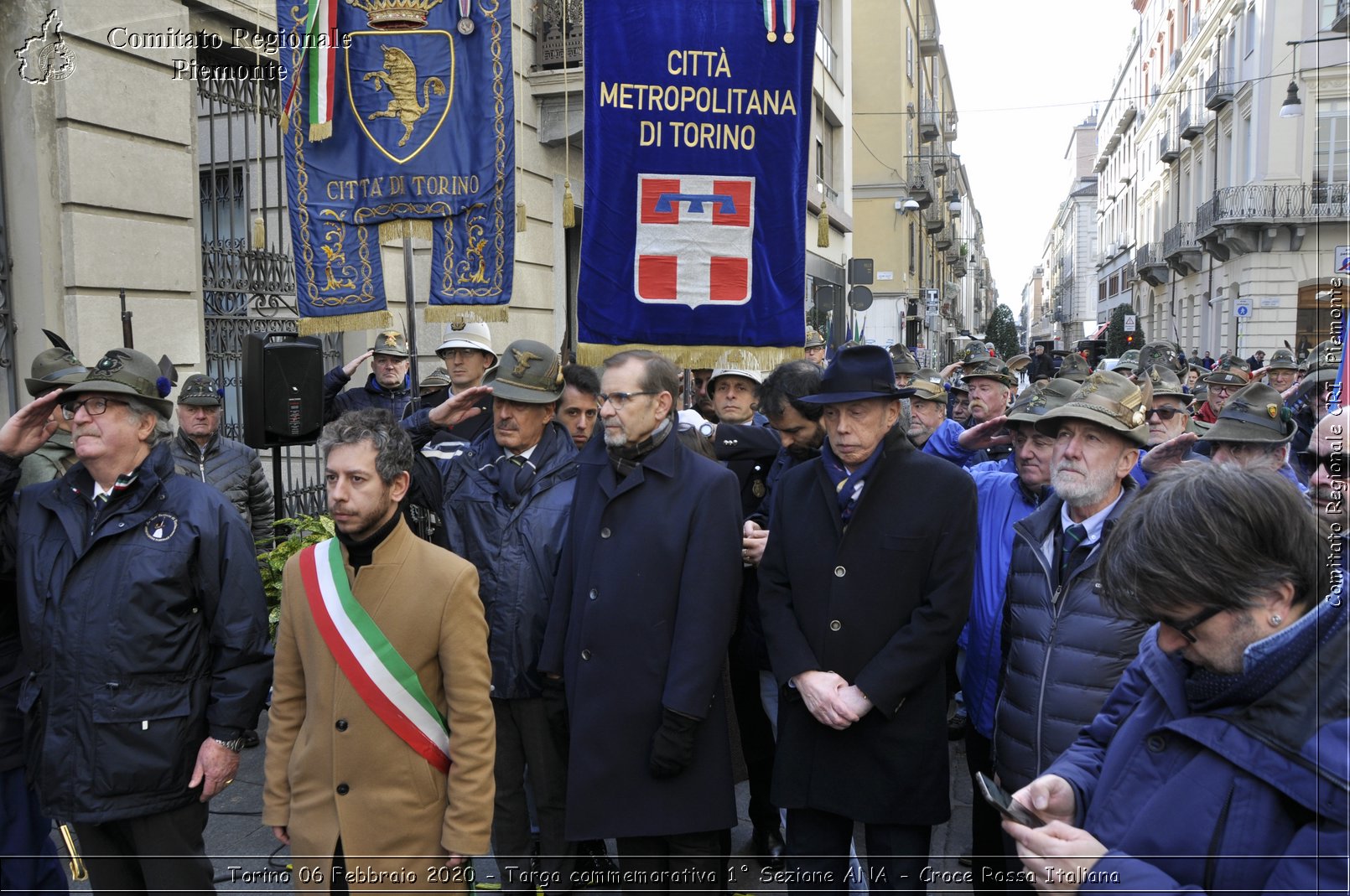 Torino 6 Febbraio 2020 - Targa commemorativa 1 Sezione ANA - Croce Rossa Italiana