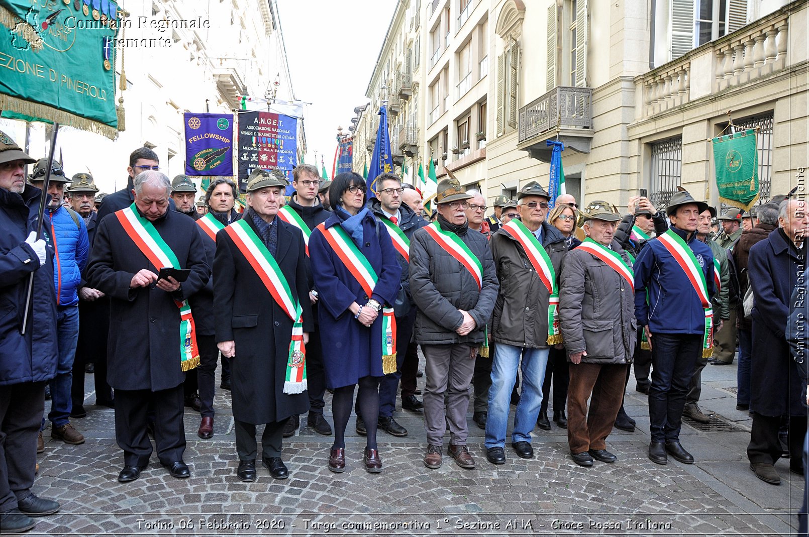 Torino 6 Febbraio 2020 - Targa commemorativa 1 Sezione ANA - Croce Rossa Italiana