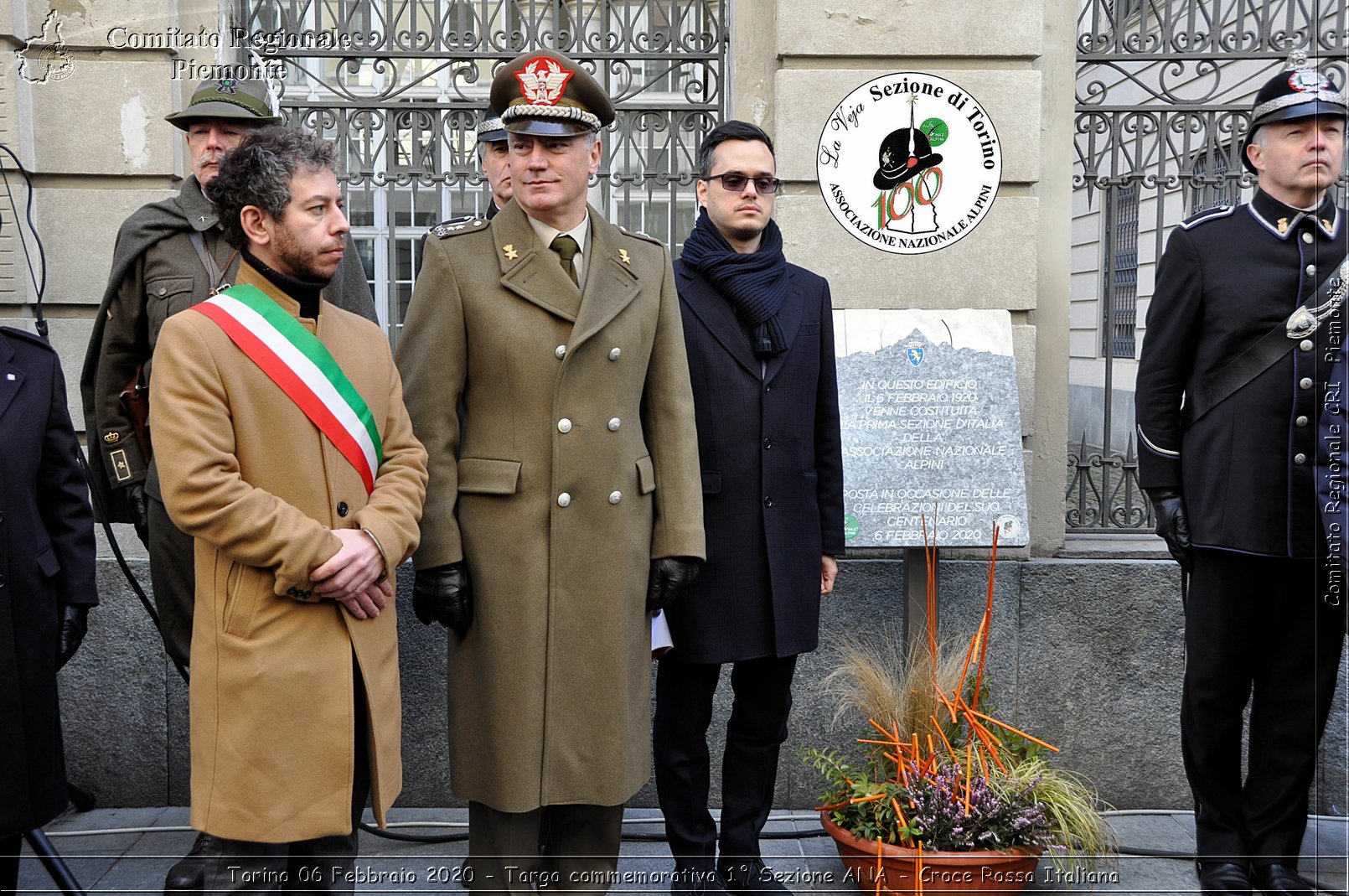 Torino 6 Febbraio 2020 - Targa commemorativa 1 Sezione ANA - Croce Rossa Italiana