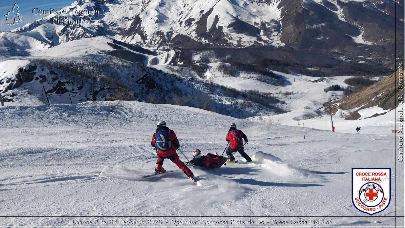 Limone P.te 23 Febbraio 2020 - Operatori Soccorso Piste da Sci - Croce Rossa Italiana