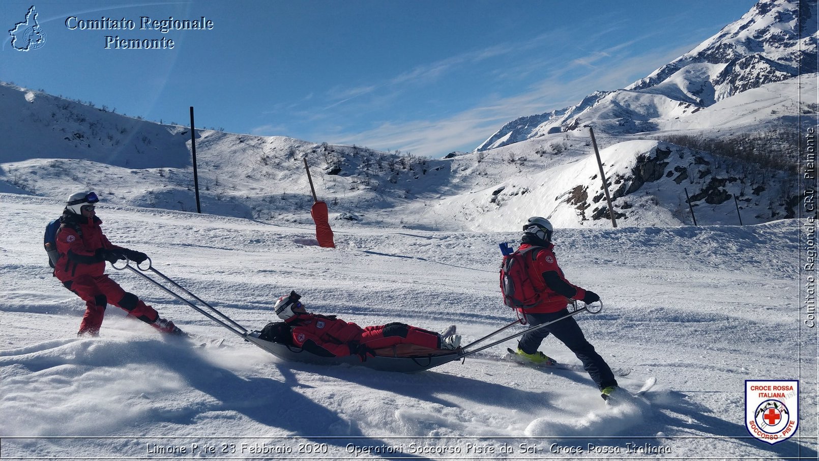 Limone P.te 23 Febbraio 2020 - Operatori Soccorso Piste da Sci - Croce Rossa Italiana