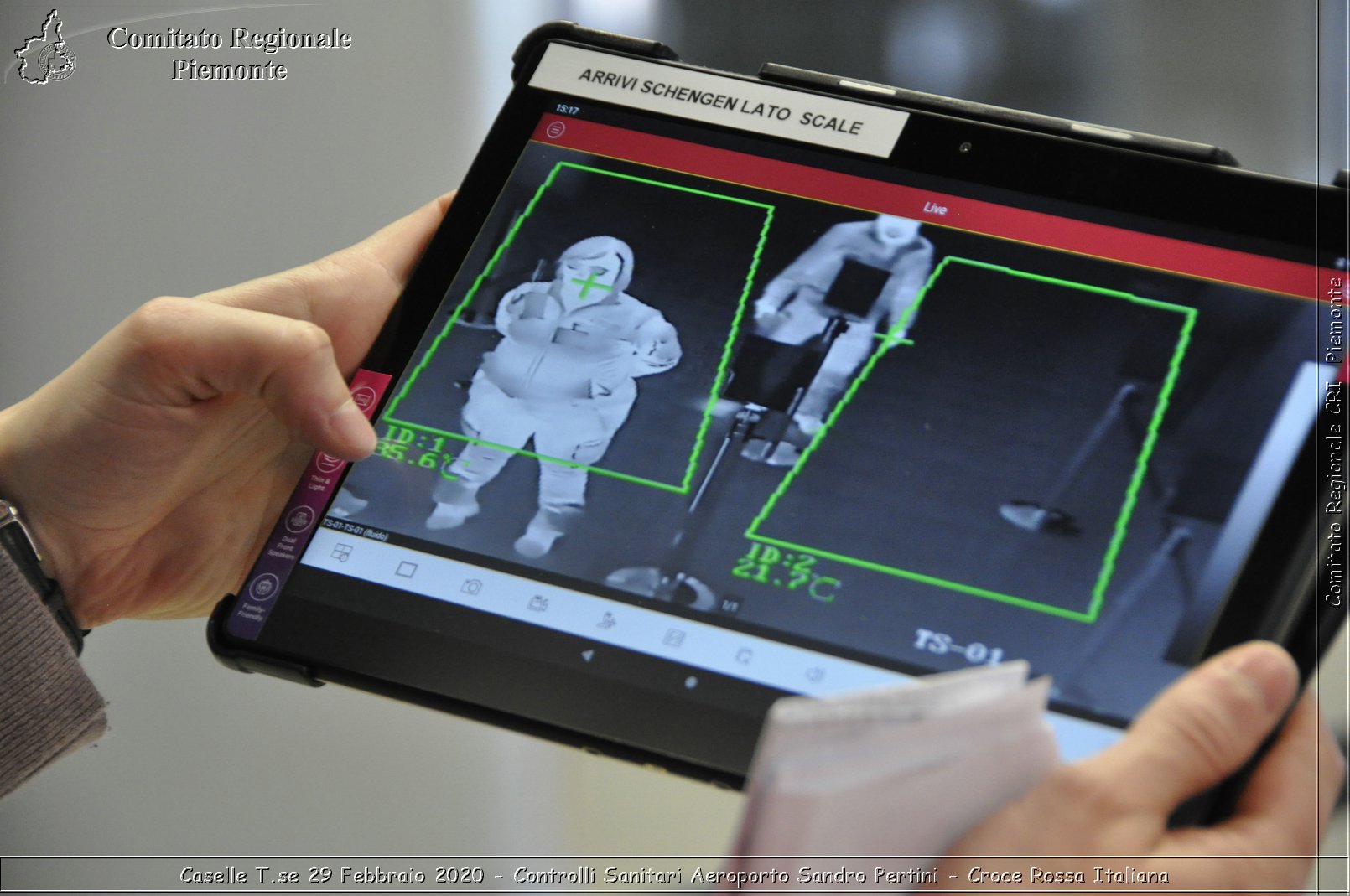Caselle T.se 29 Febbraio 2020 - Controlli Sanitari Aeroporto Sandro Pertini - Croce Rossa Italiana